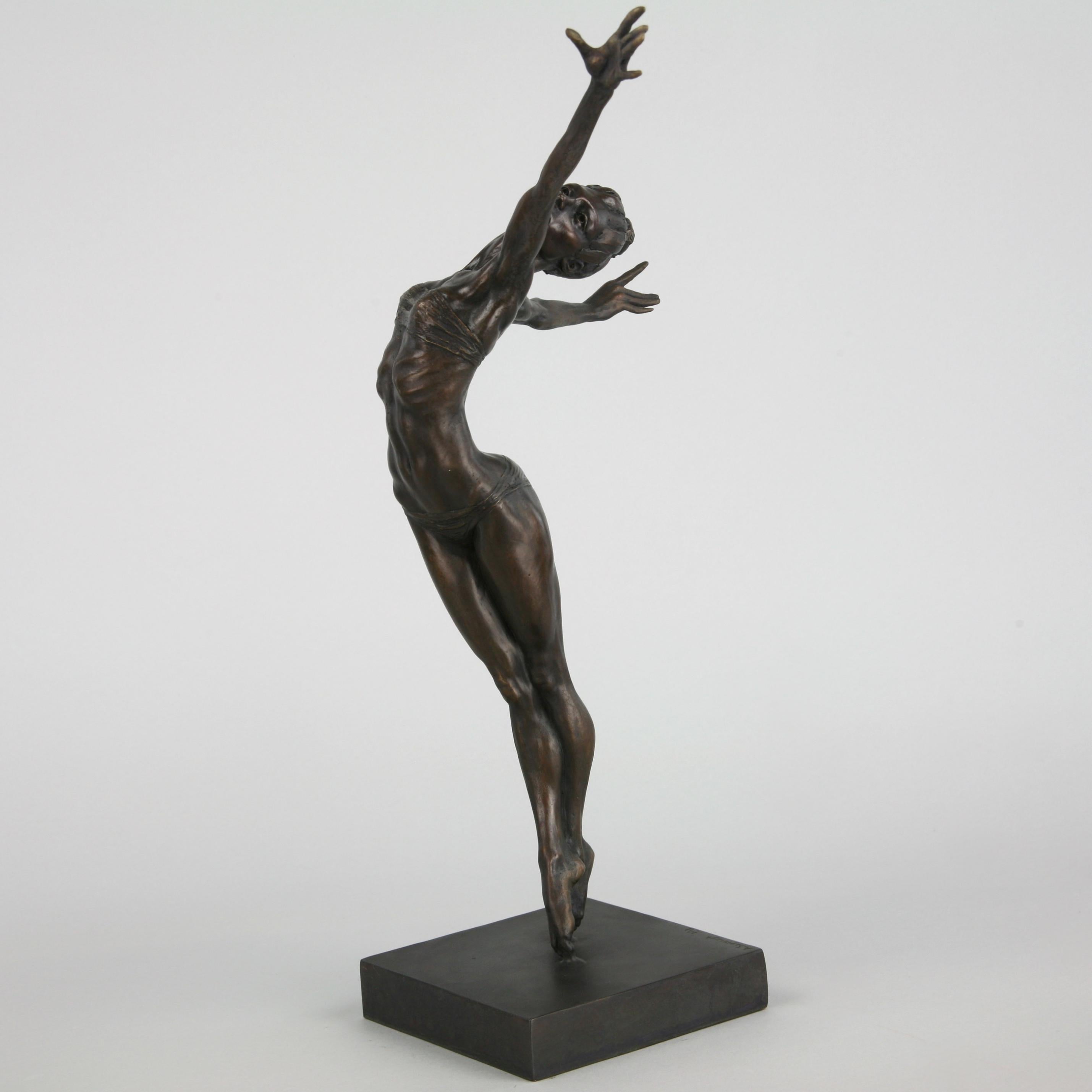 Pole Dancer-original nude figurative bronze sculpture-artwork-contemporary Art For Sale 4
