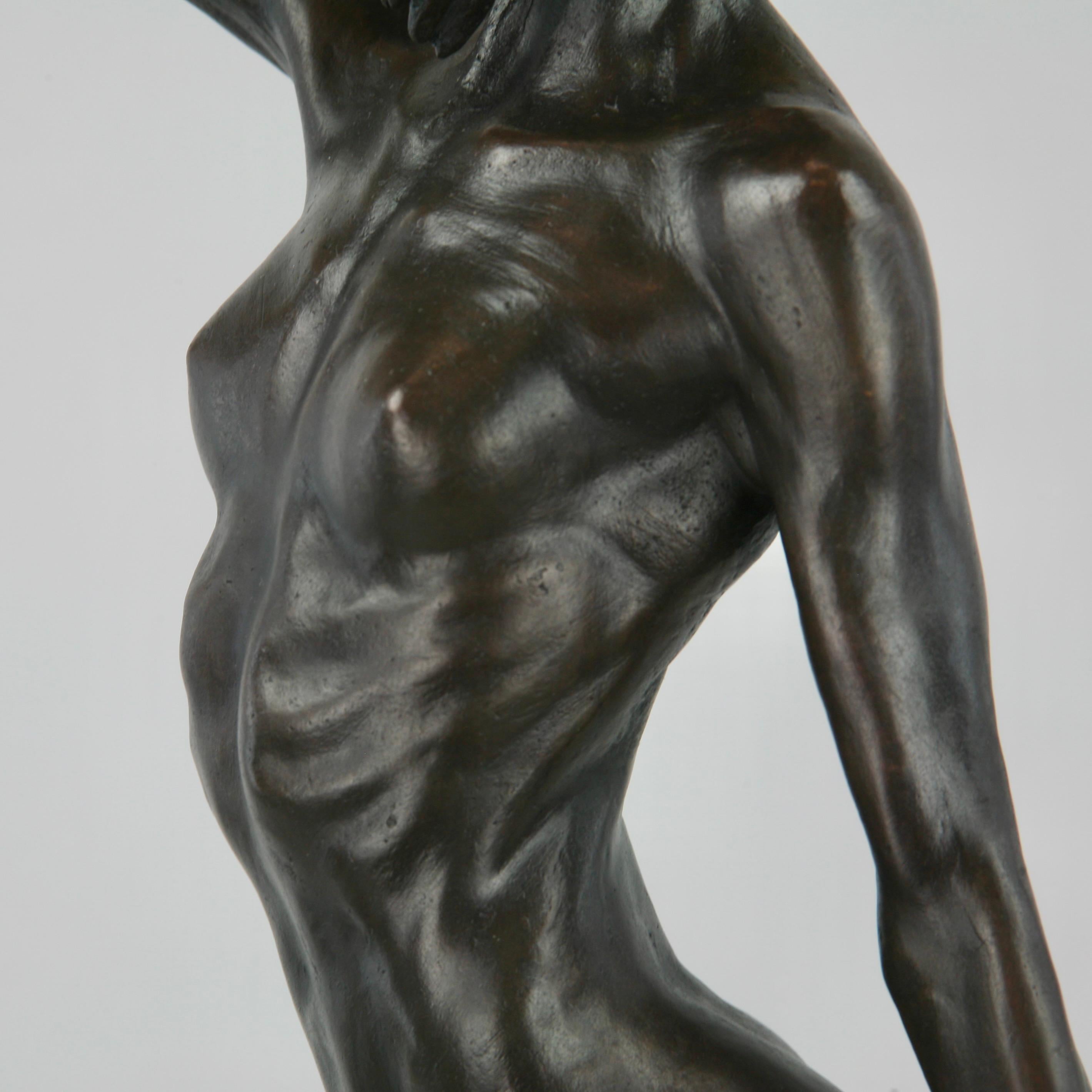 Pole Dancer-escultura figurativa original desnuda de bronce-obra de arte-arte contemporáneo en venta 6