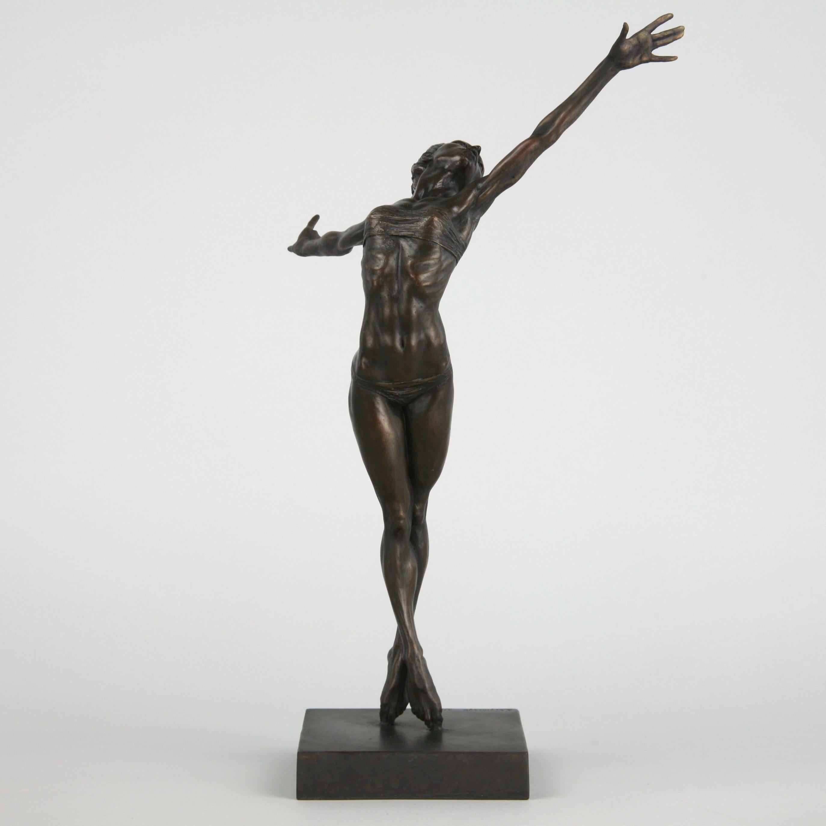 Pole Dancer-original nude figurative bronze sculpture-artwork-contemporary Art - Sculpture by Andrzej Szymczyk