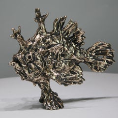 Sargassum Fish -original bronze wildlife - sculpture-artwork-contemporary art