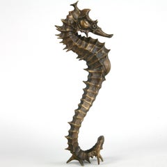 Seahorse II - bronze sea aquarium sculpture limited edition marine Contemporary 