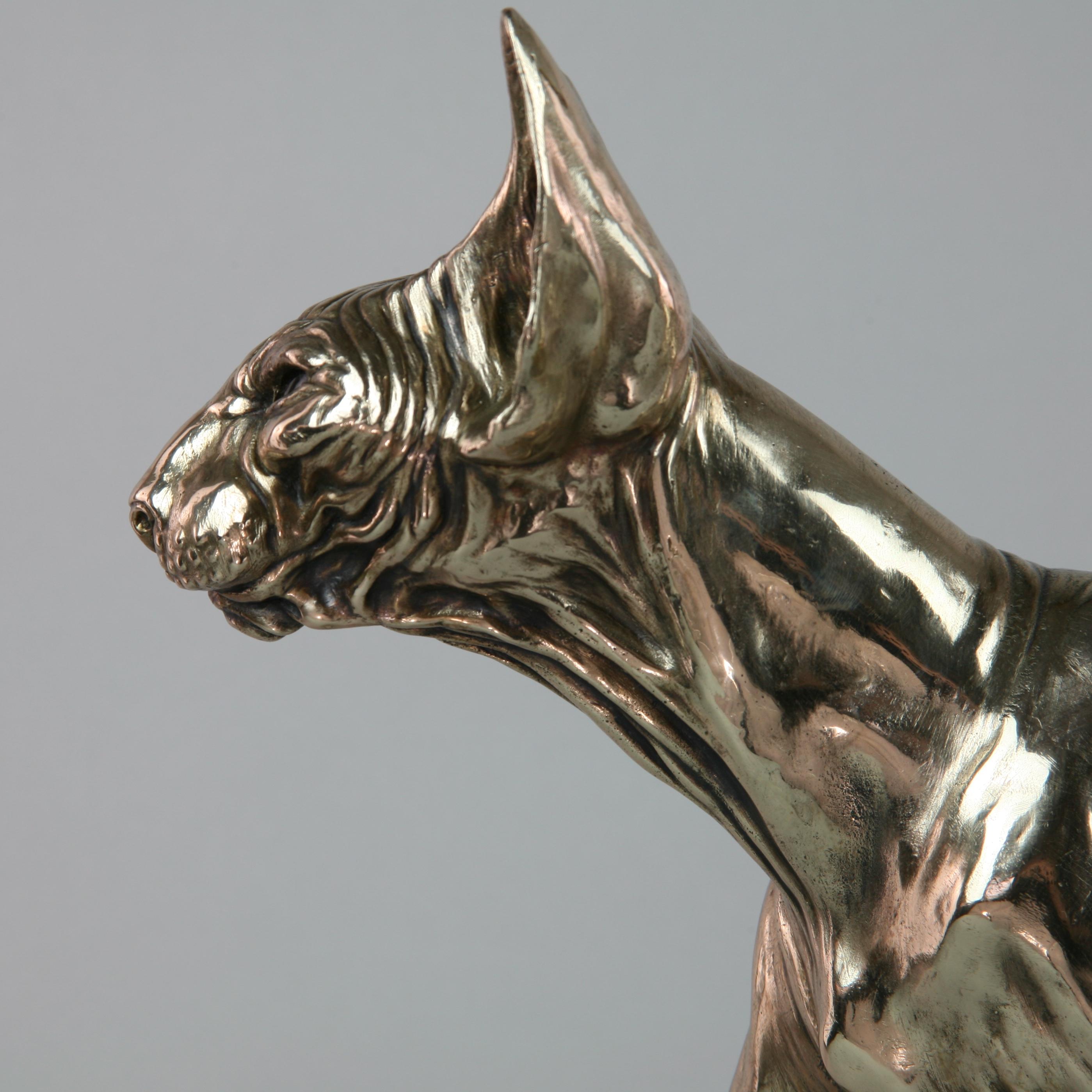 Sphynx Cat II - sculpture wildlife animal limited edition bronze modern marine 1