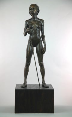 Woman Warrior of Kau - female nude figure limited sculpture Contemporary 