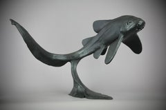 Zebra Shark -original modern bronze wildlife marine sculpture - contemporary Art