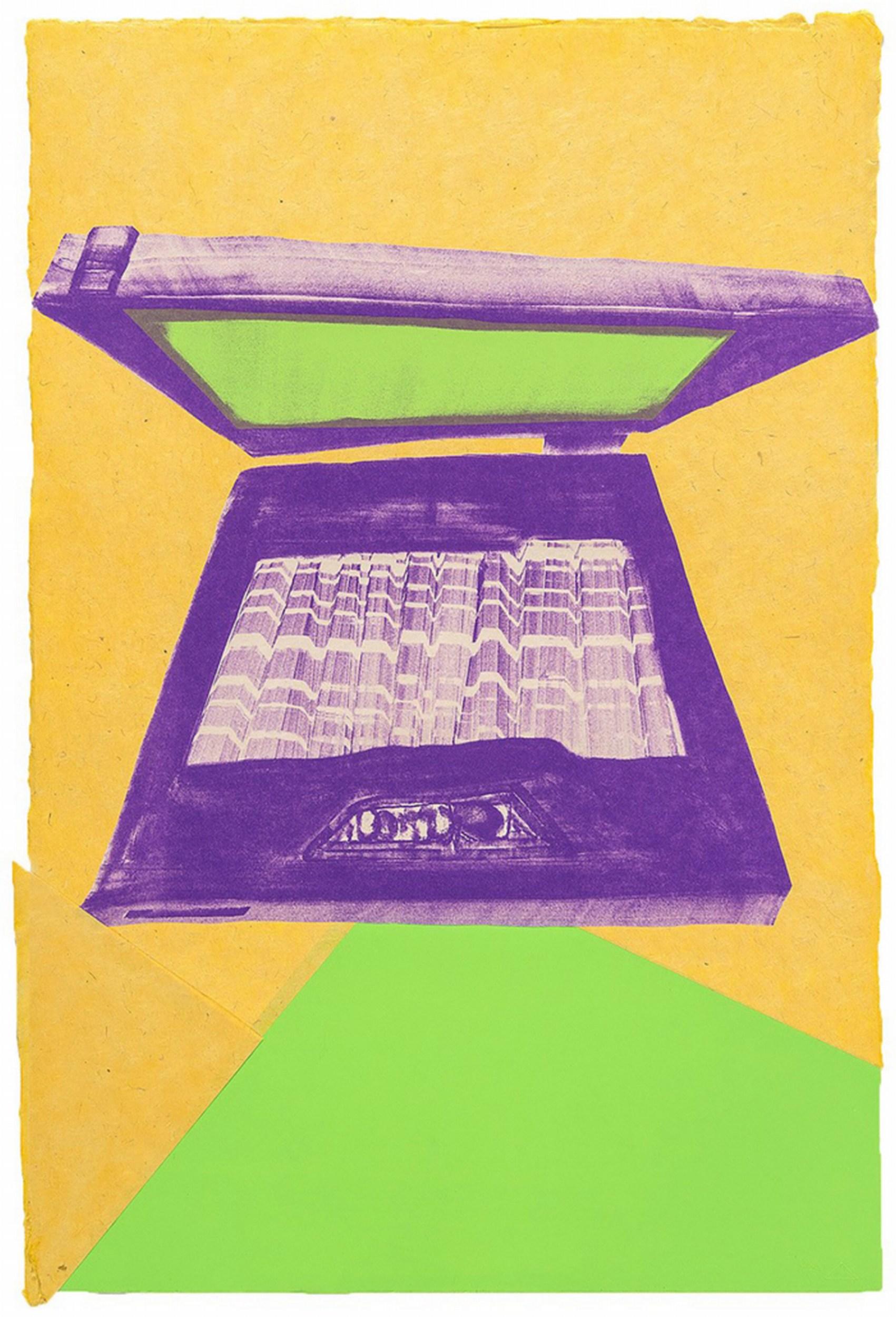 Andrzej Zielinski Figurative Print - Purple Laptop