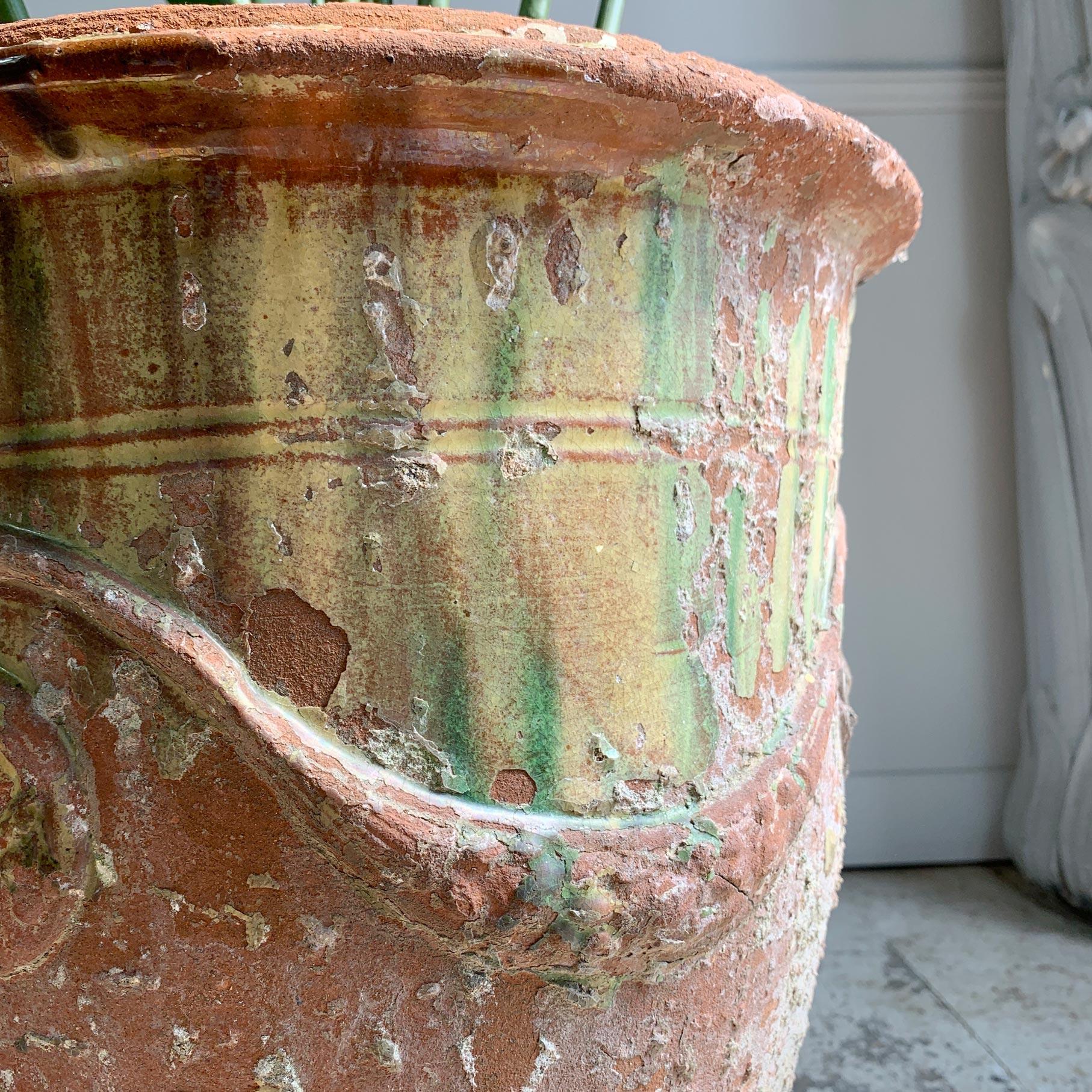  Anduze Glazed Terracotta Planter In Fair Condition In Hastings, GB
