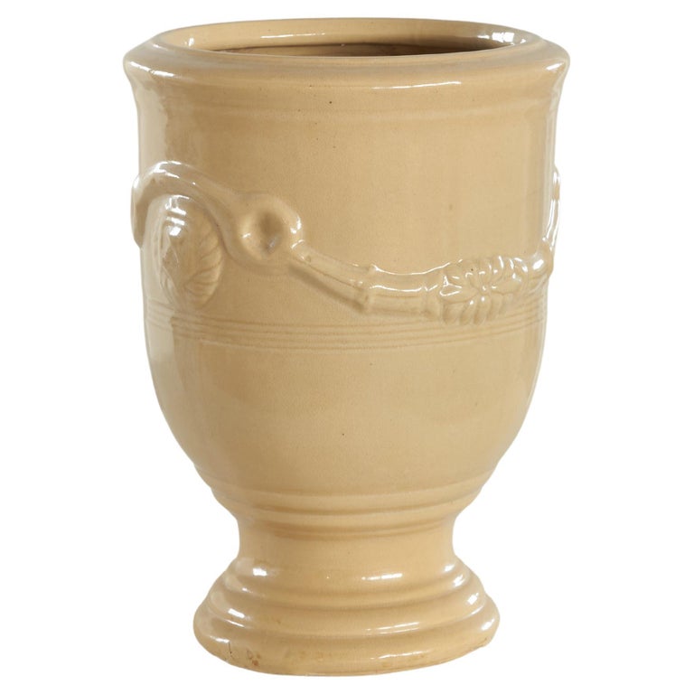 Anduze Pot in Cream Yellow For Sale at 1stDibs