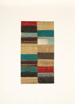 Rafters, Andy Burgess, 2019, Signiert, Datiert Recto inBleistift Vintage Fabric Collage