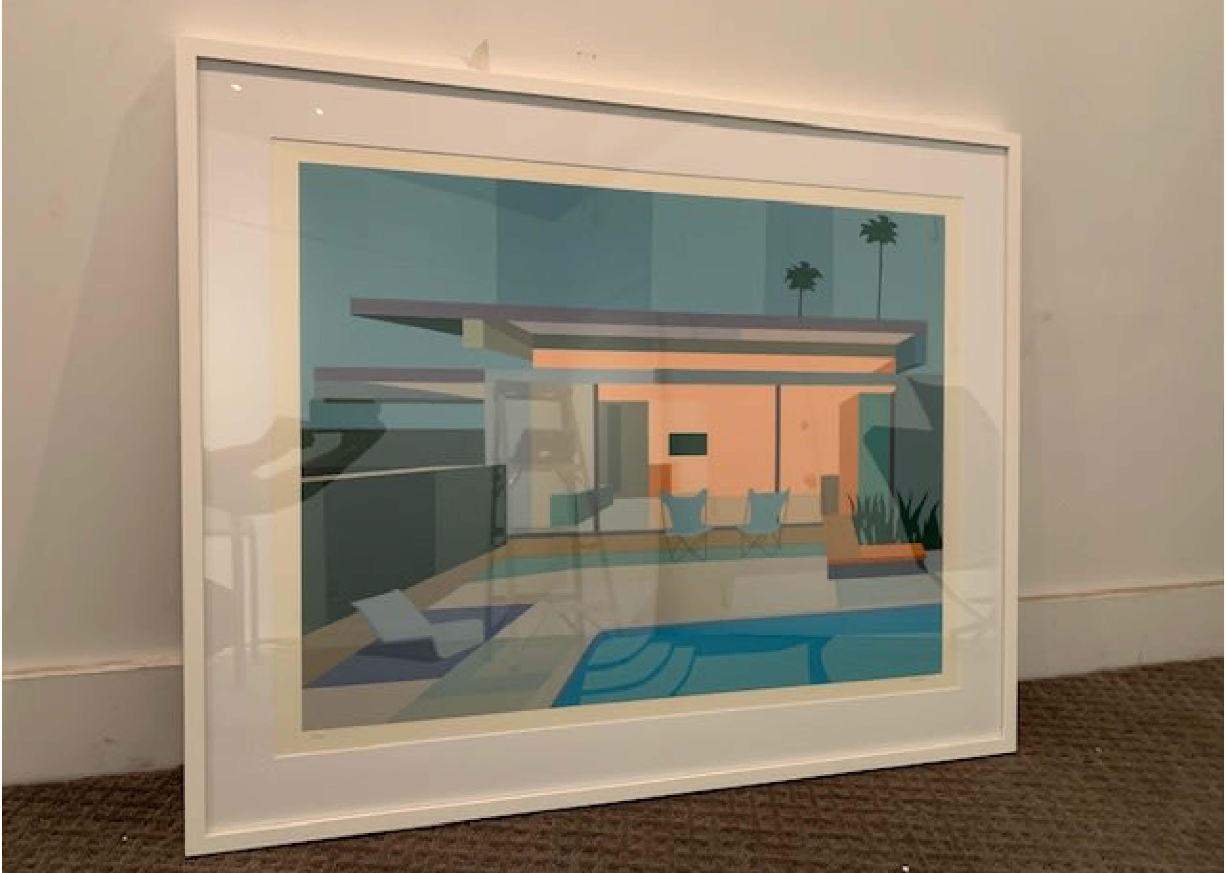 Modernist and mid-century architecture - Wexler House, Lithography - Print by Andy Burgess