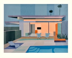 Modernist and mid-century architecture - Wexler House, Lithography