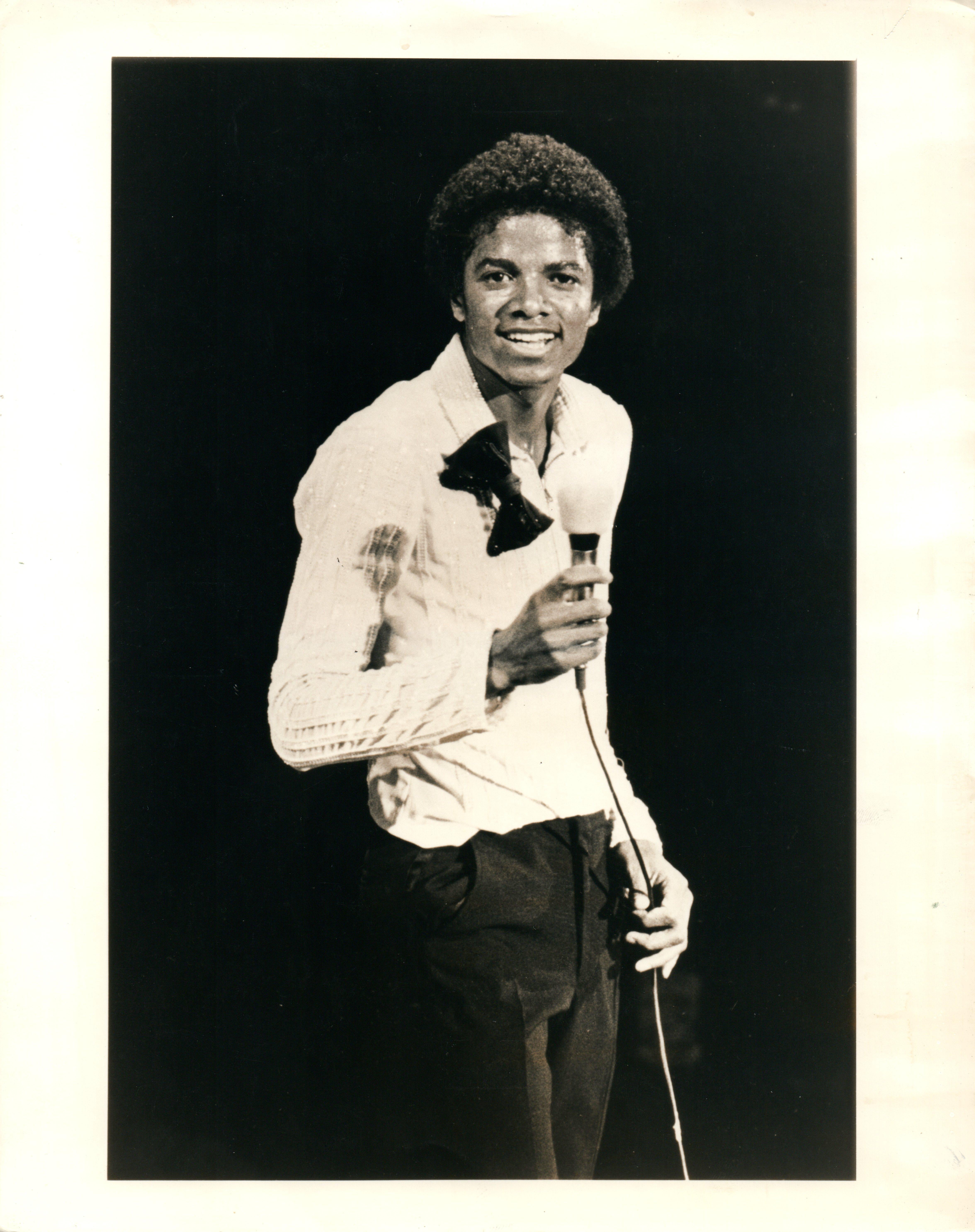 Andy Freeberg Black and White Photograph - Michael Jackson Smiling Vintage Original Photograph