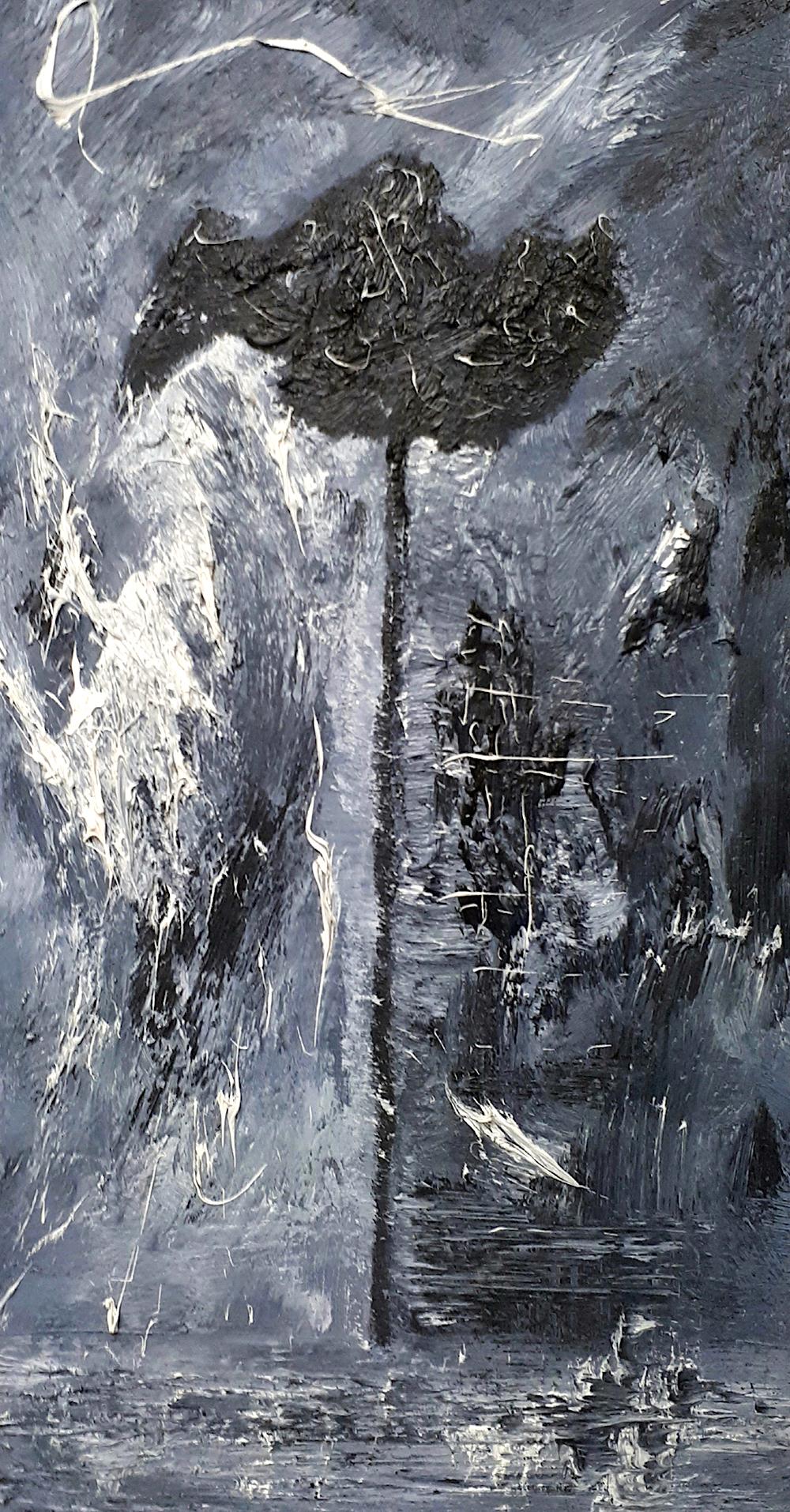 Andy Fullalove Abstract Painting - Monochrome 11. Contemporary Oil Painting