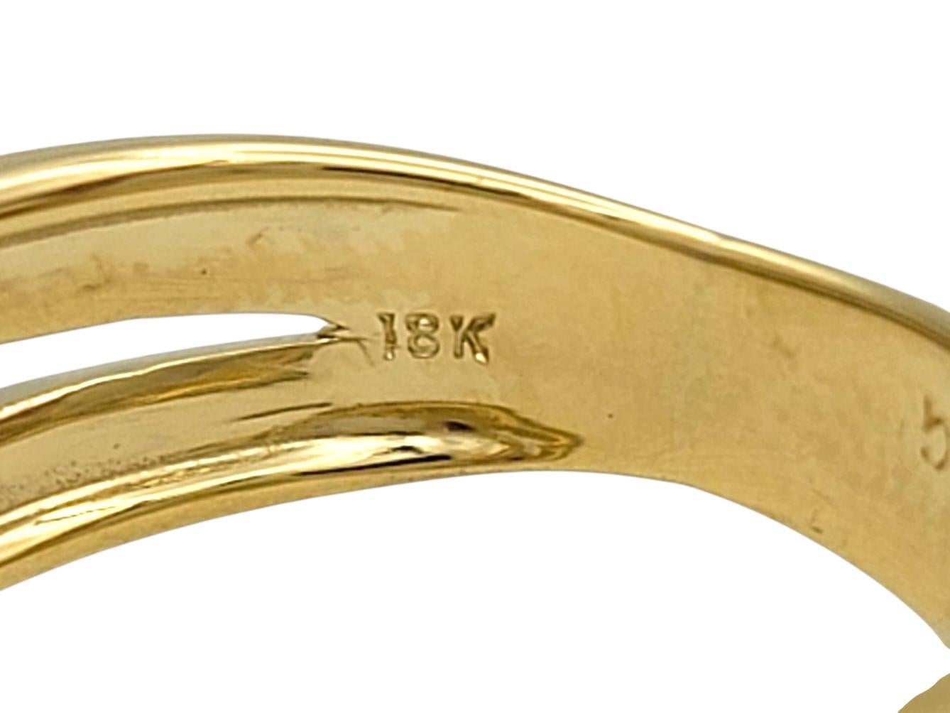 Andy G. Multi Gemstone Split Shank Band Ring en or jaune 18 carats en vente 2