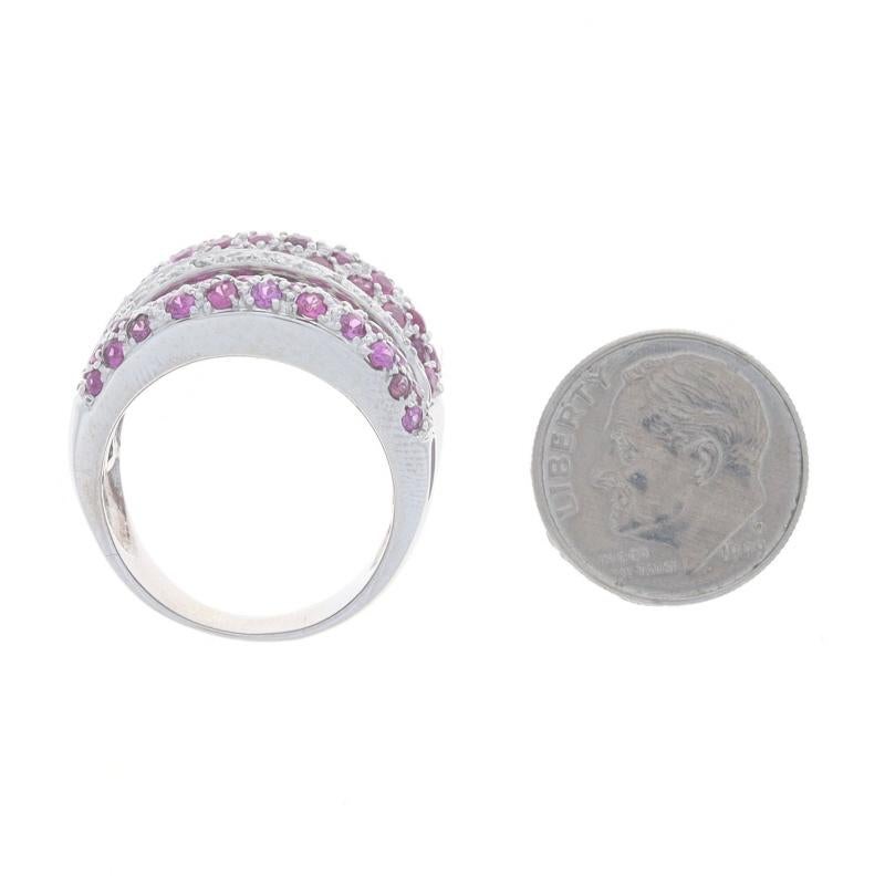 Andy Gotz Rubin-Diamant-Kontour-Cluster-Cocktailring aus Weißgold 14k 4,60 Karat im Angebot 1