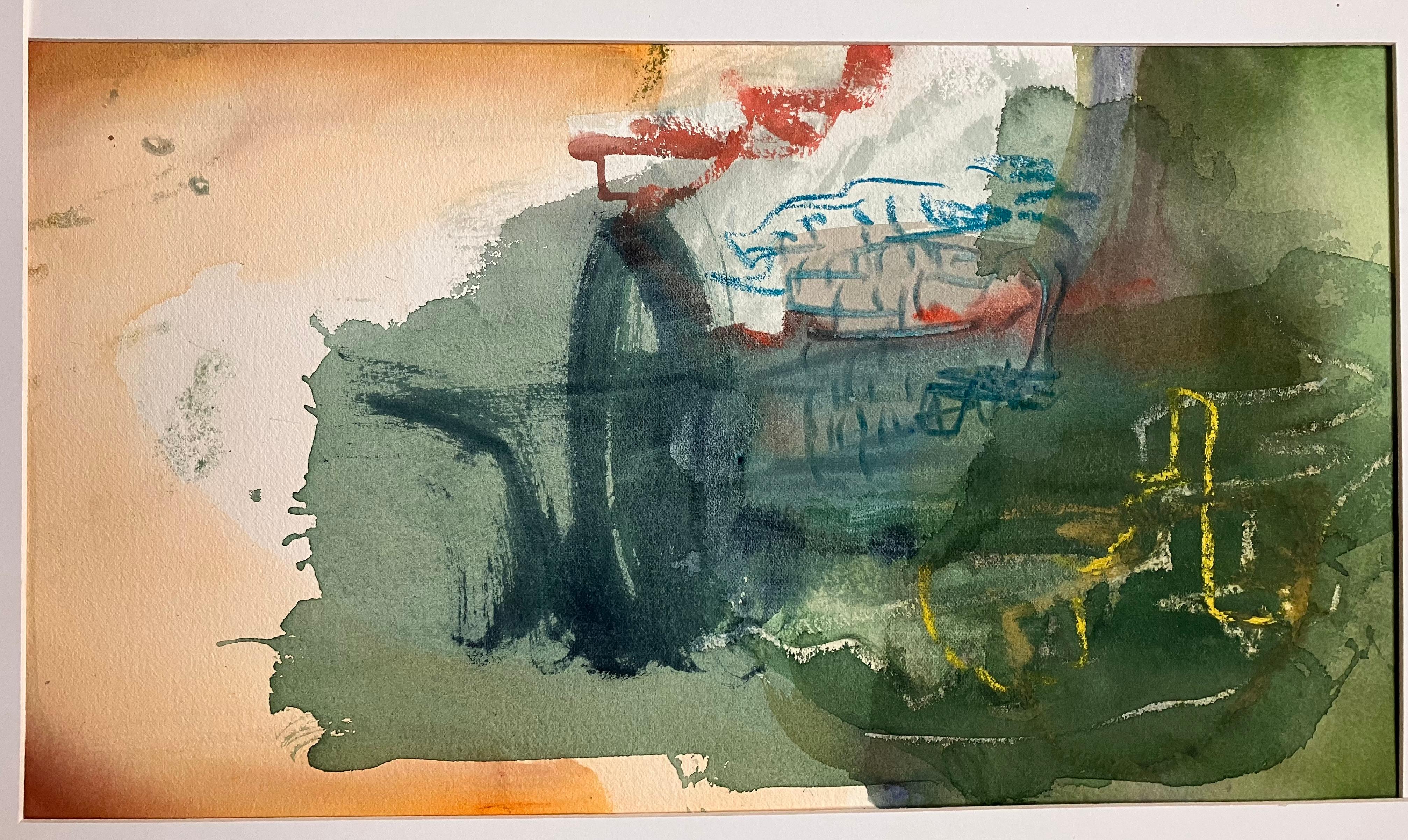 „Ein Treffen von Räumen, Ravello-Abend“, Mixed-Media . Signiertes Originalgemälde – Painting von Andy Gradwell