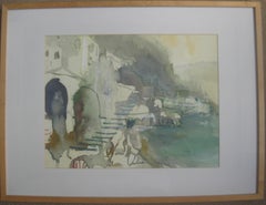 'Amalfi, Italy', mixed media on paper c2005