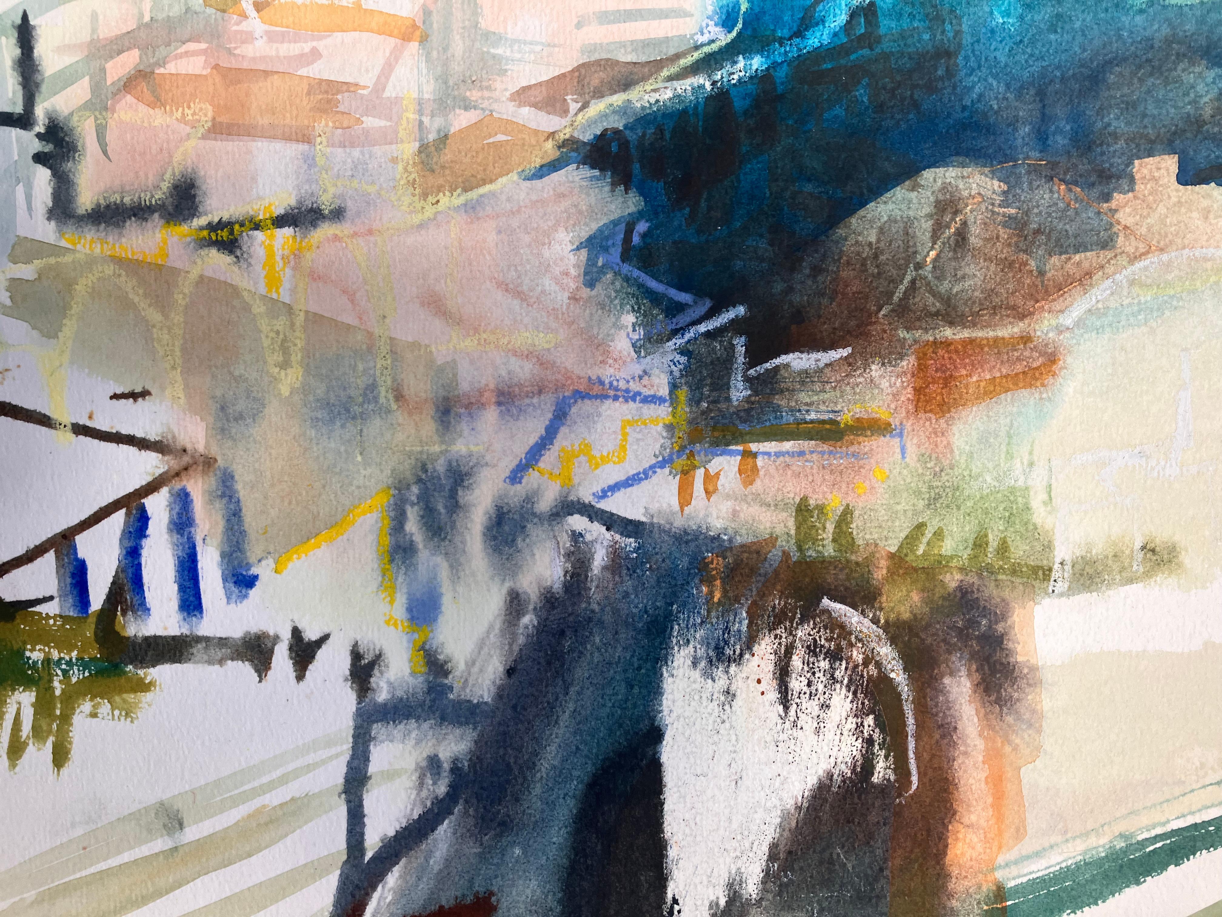Amalfi, Italie  Tableau original signé « View of the Bay », circa 2005. en vente 1