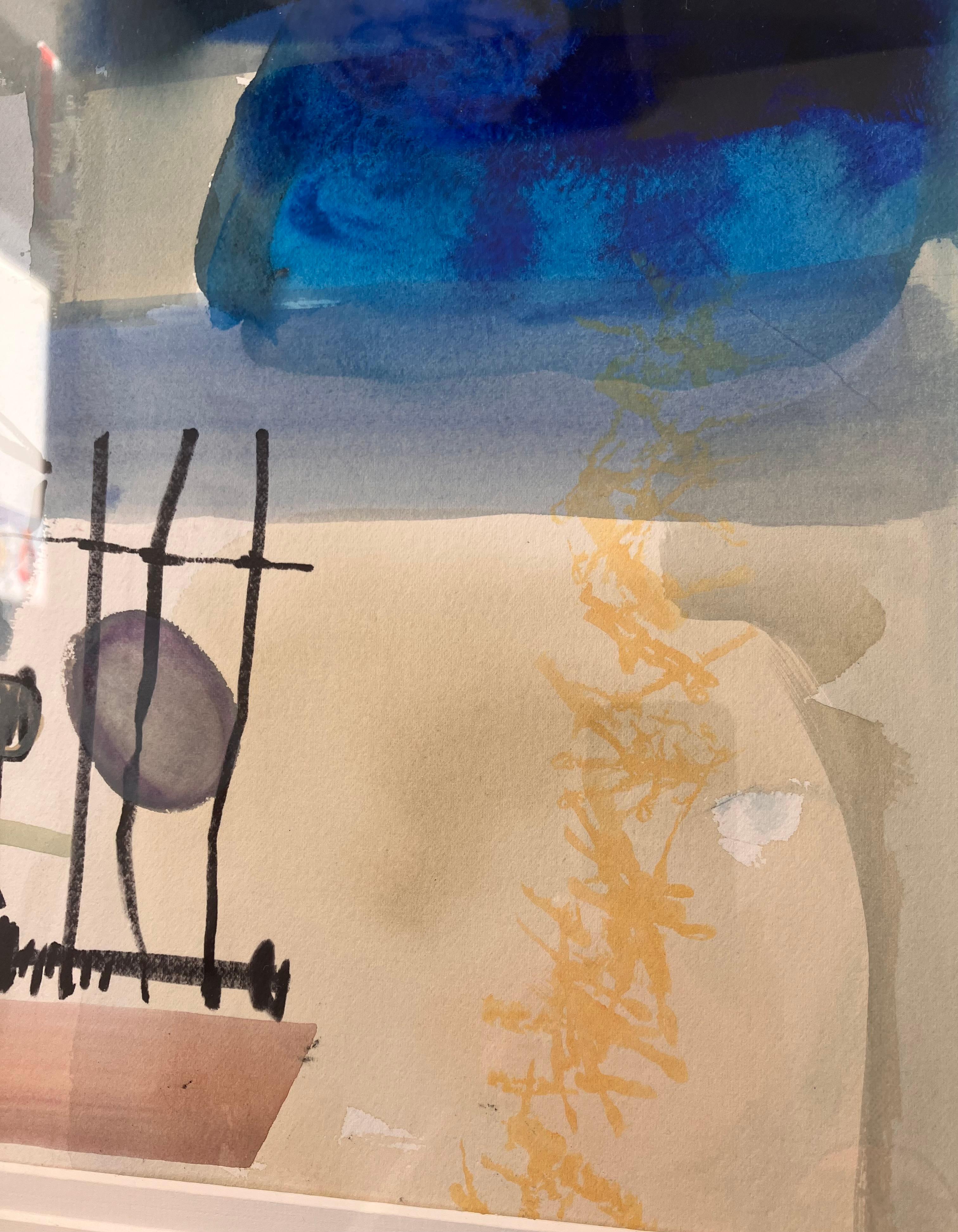 'Avon Walk No 18', dipinto originale a tecnica mista firmato c2012 - Painting Espressionismo astratto di Andy Gradwell