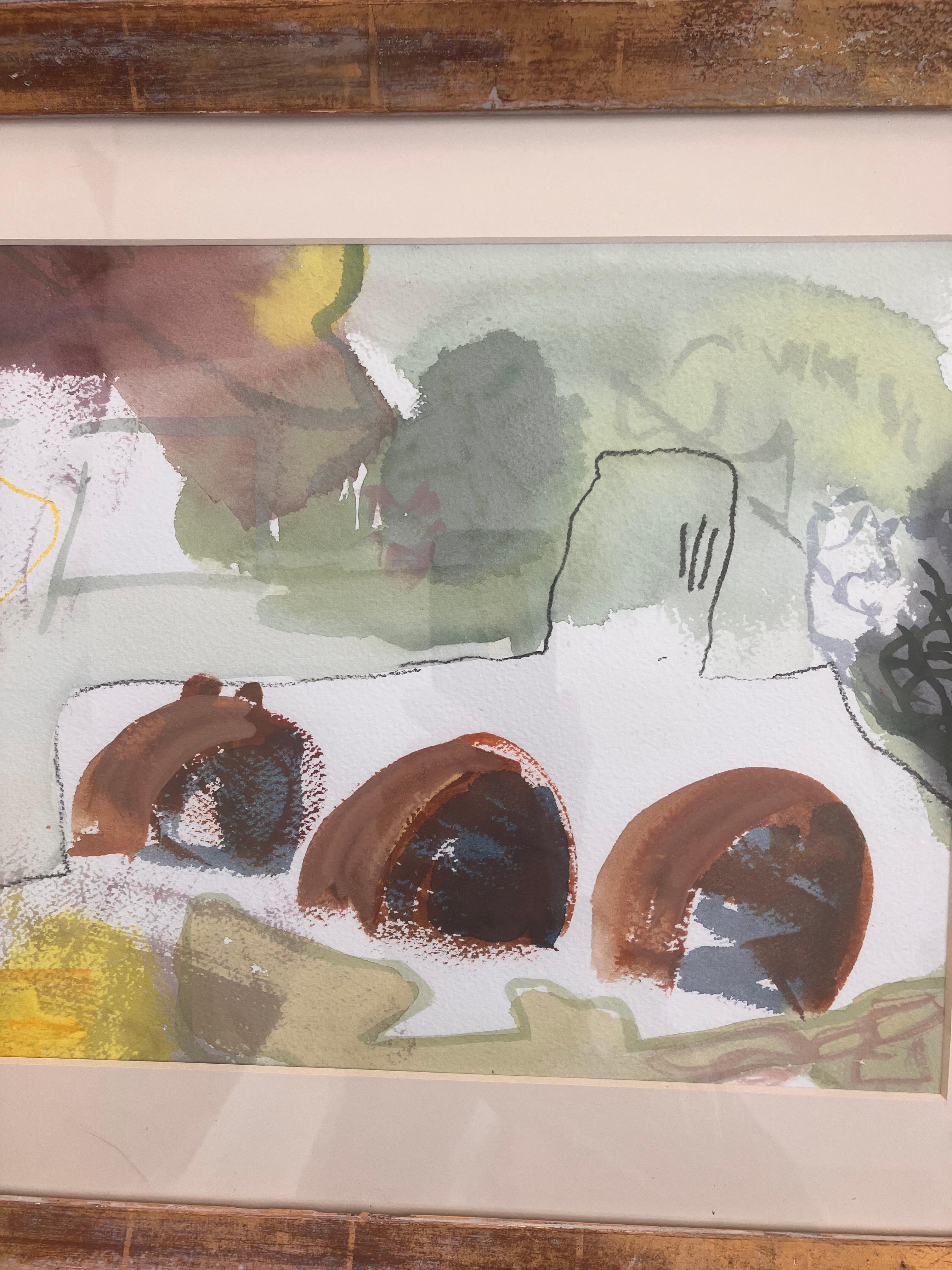 'Avon Walk. No 32 . B on A',   Mixed media,  signed original painting c 2017 For Sale 1