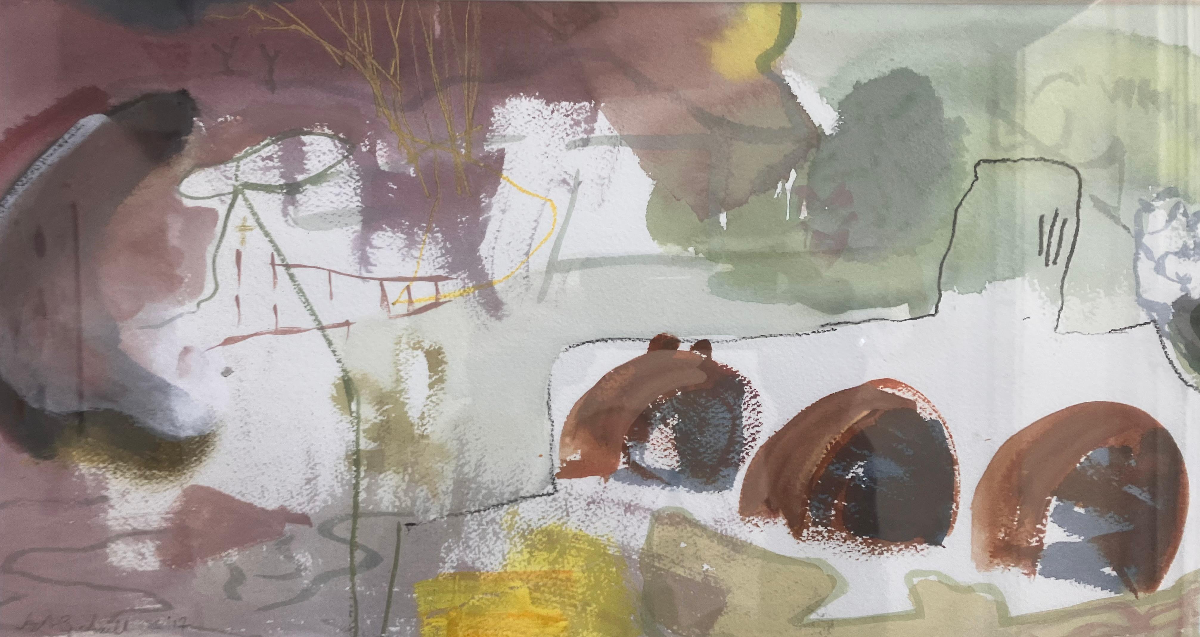'Avon Walk. No 32 . B on A',   Mixed media,  signed original painting c 2017 For Sale 2