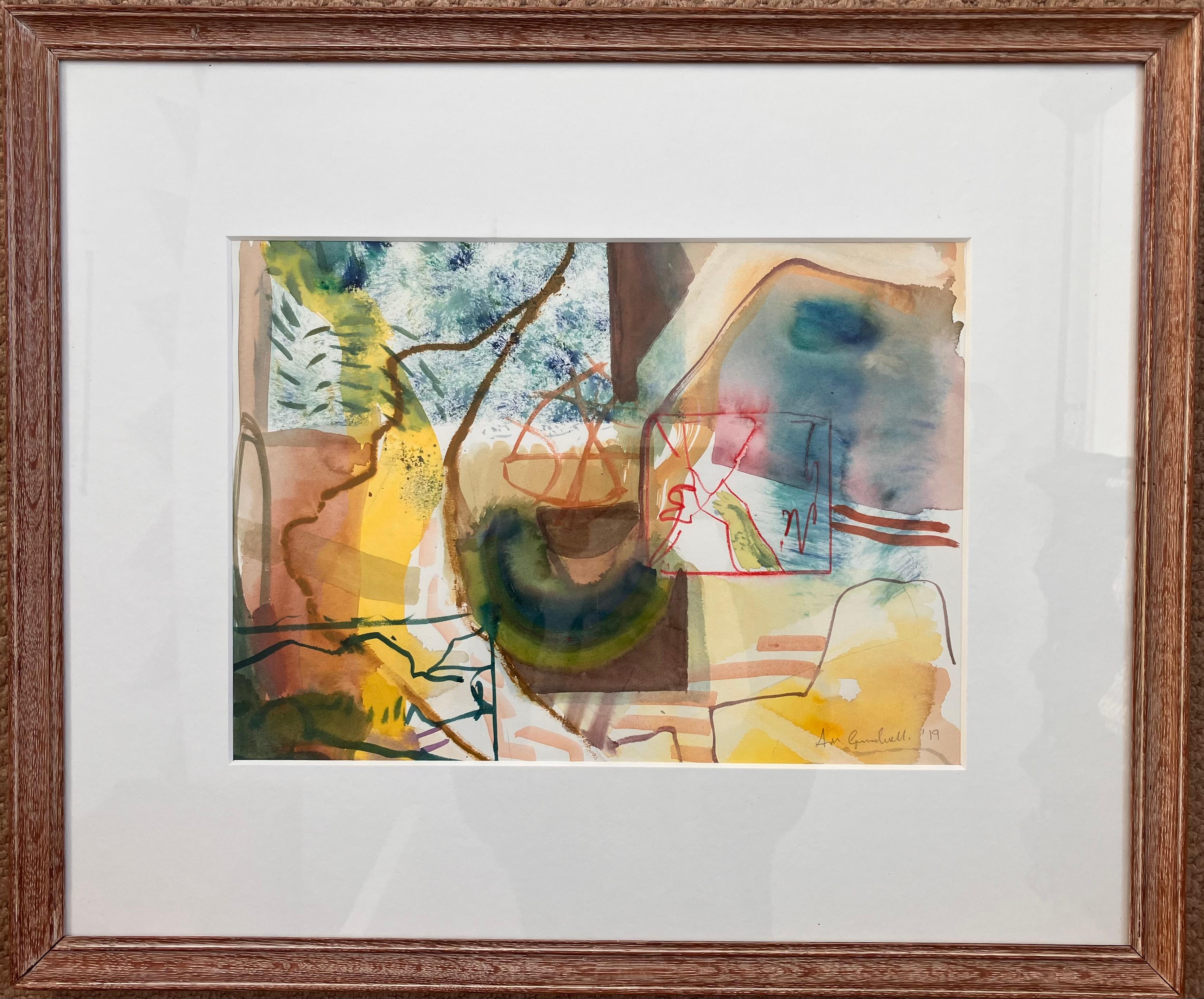 Landscape Painting di Andy Gradwell - Avon Walk, no27 Quadro originale a tecnica mista e firmato C.C. 2019