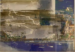 'Città verso il mare' originale firmato a tecnica mista c2005