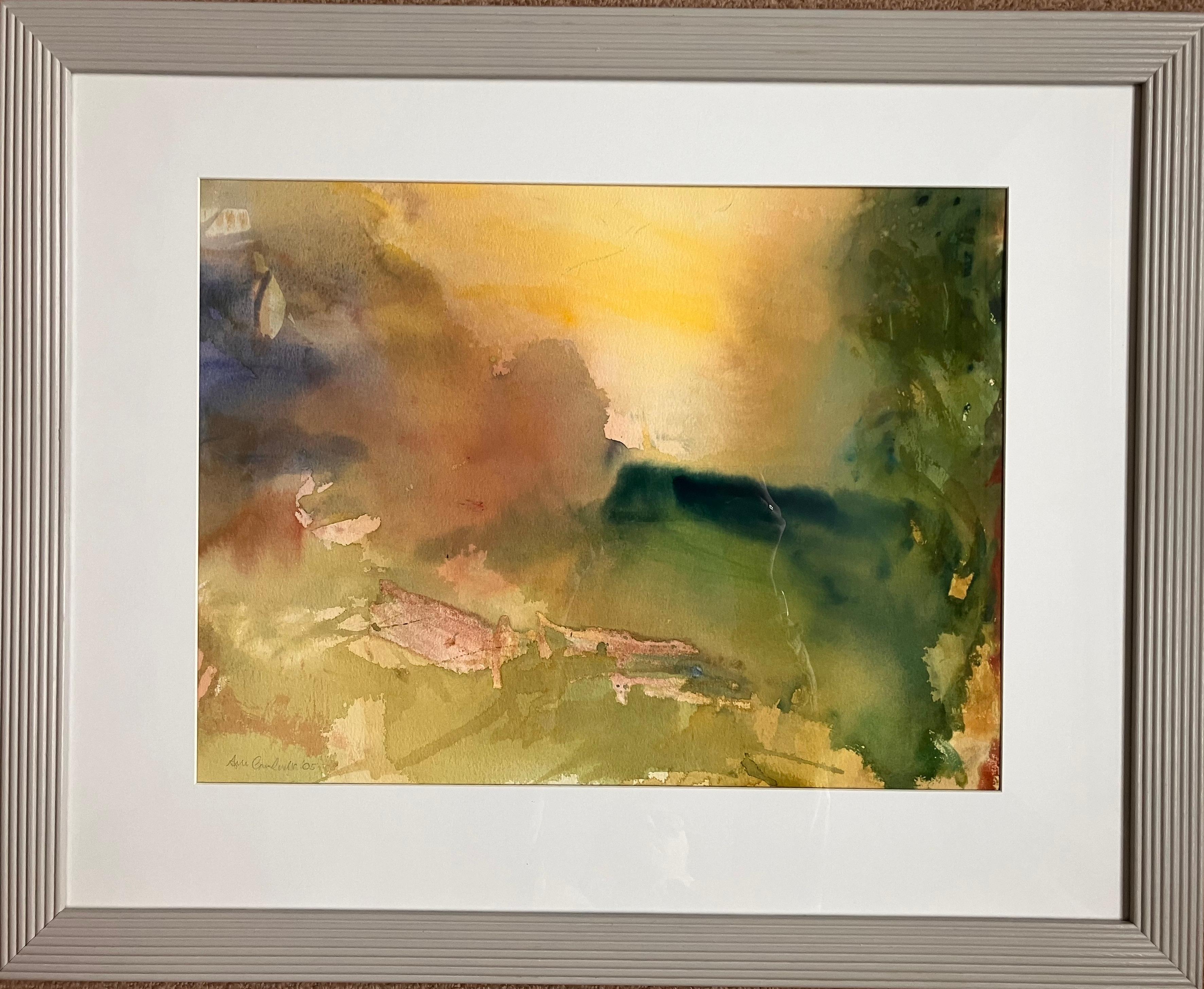 'Evening Bay ' signed original mixed media painting circa 2005.