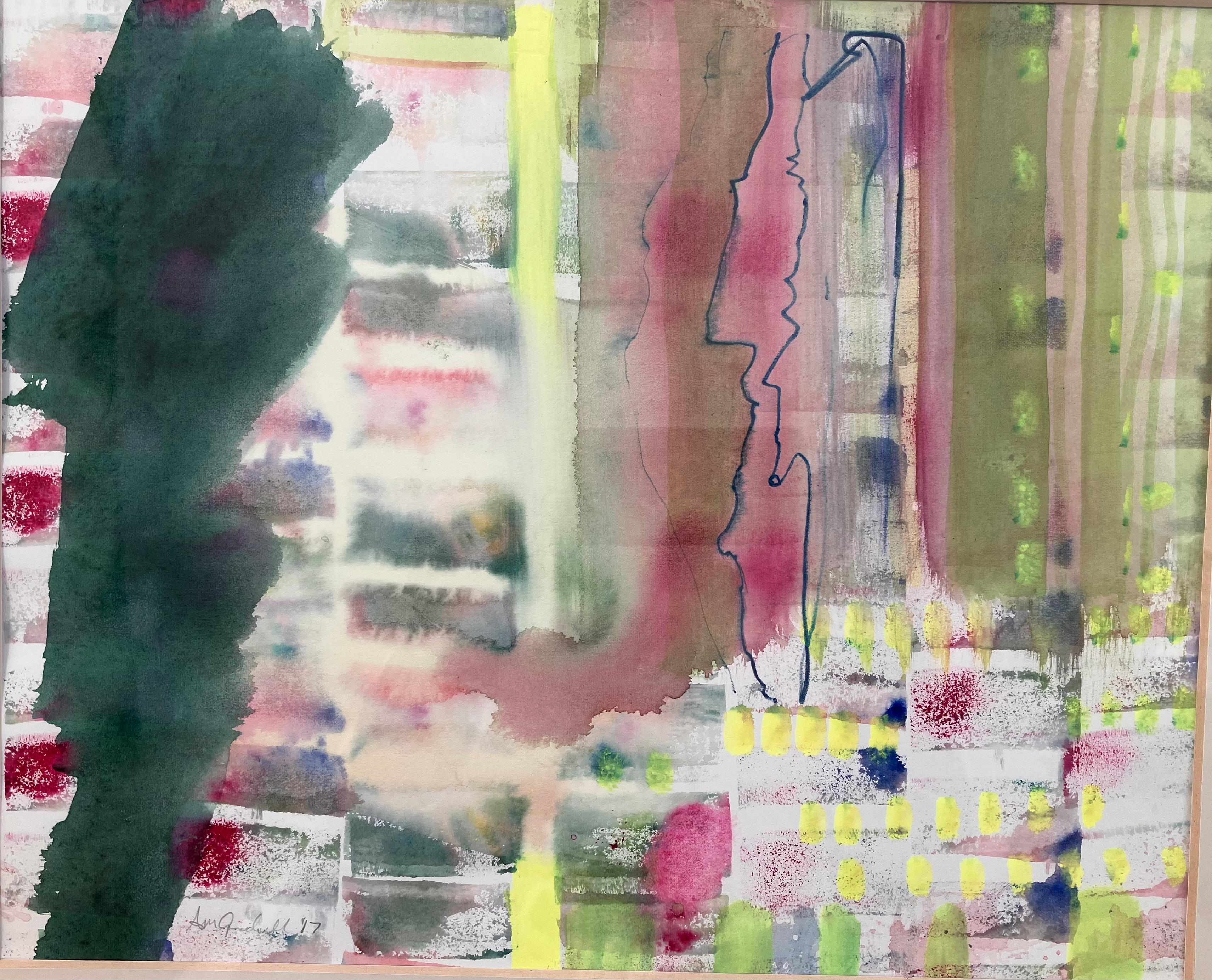 Passeggiata nella foresta, Grizedale' tecnica mista originale  pezzo firmato.  circa 2017. - Painting di Andy Gradwell