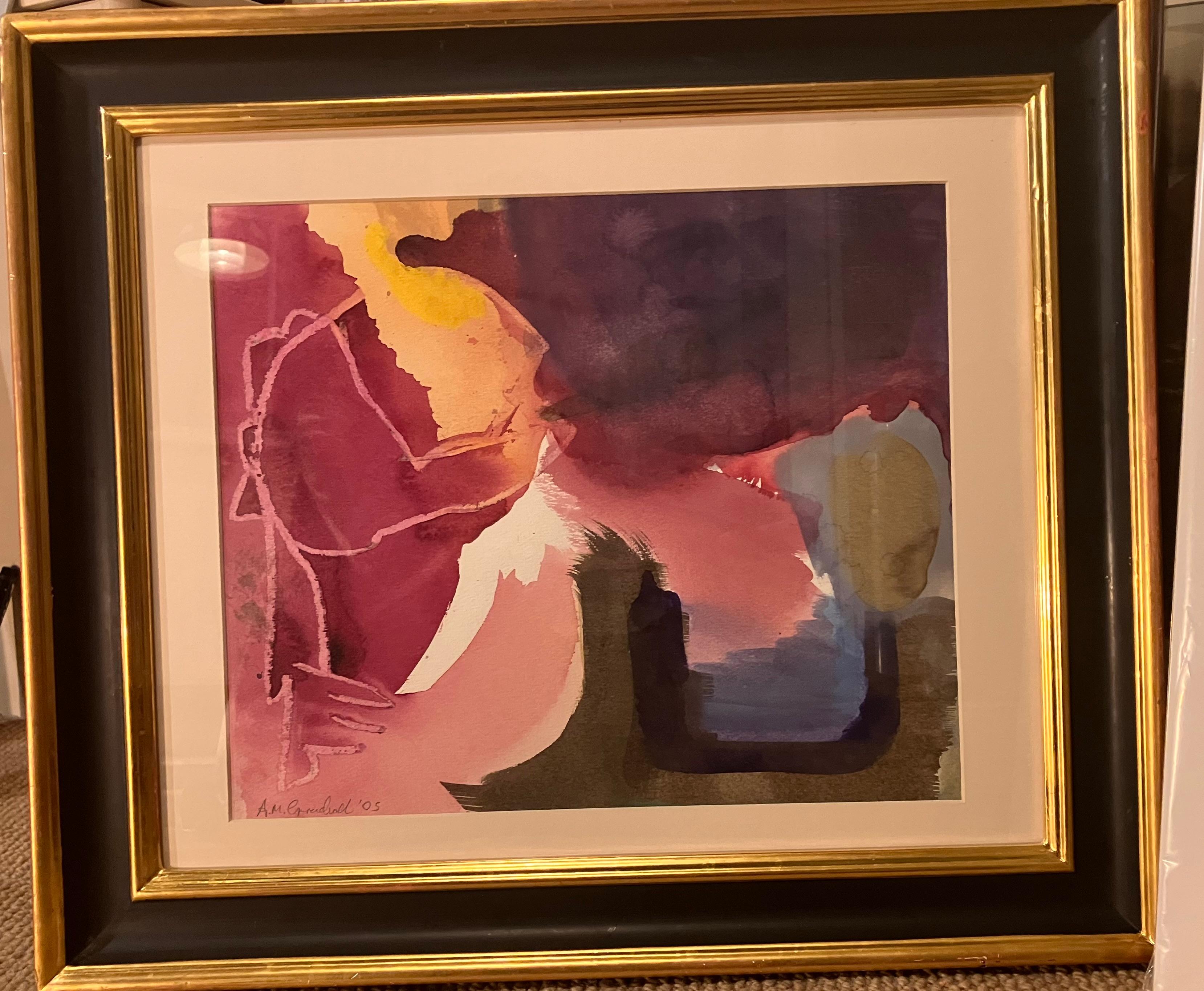 Abstract Painting de Andy Gradwell - Noches de Glastonbury  c2005 pintura original firmada