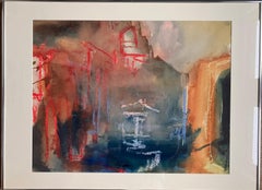 Herculano,  Paseo Nocturno",  Técnica mixta sobre papel  c 2005, obra original firmada