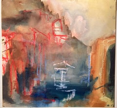 'Herculaneum,  Night Walk',  Mixed media on paper  c 2005, original signed work