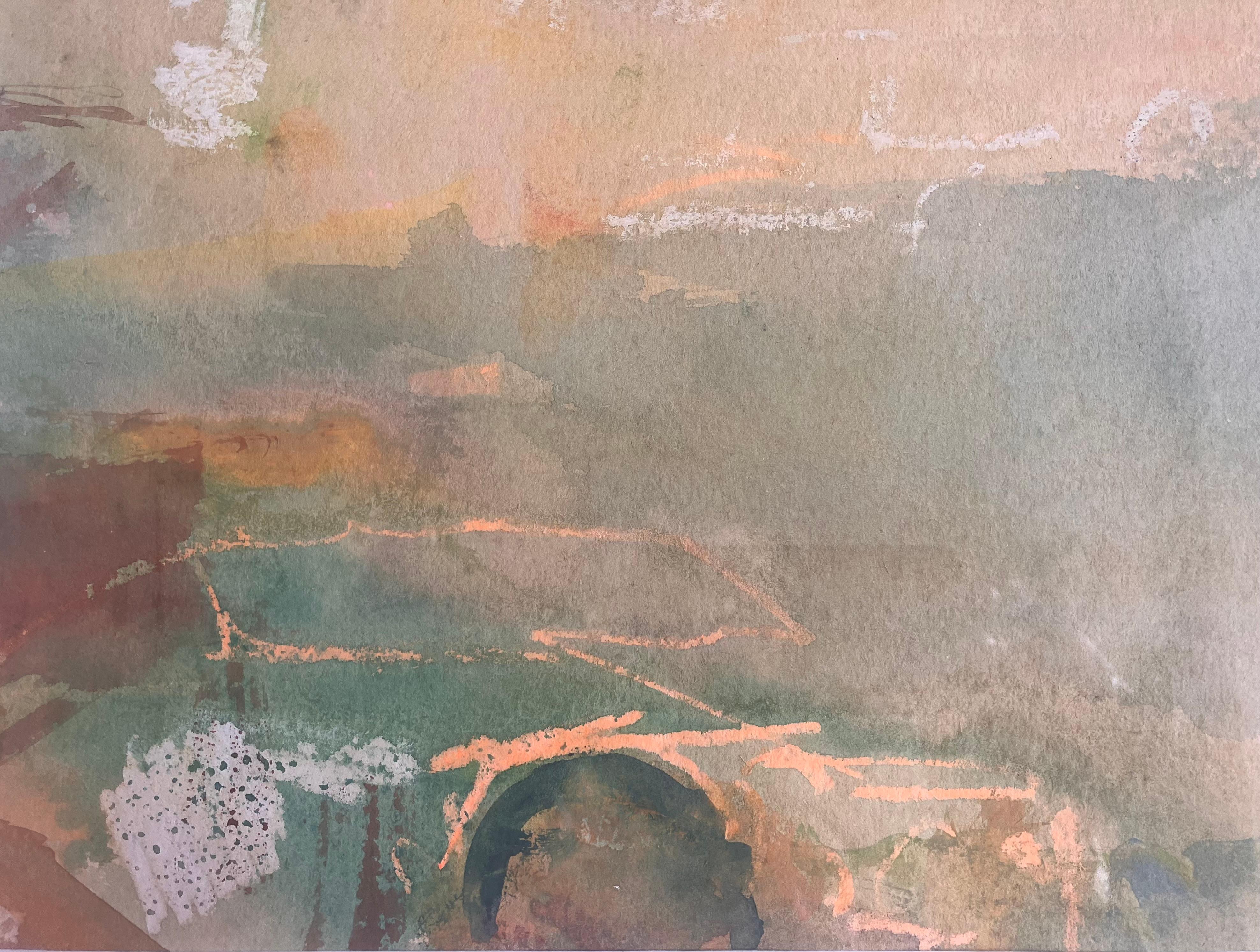 Morning Haze , Amalfi' pintura original en técnica mixta . Firmado 2017
técnica mixta sobre papel pintura  41cm x 48cm
Marco de roble esmaltado 65cm x 72cm 
Un bello estudio de la luz matinal de verano en Italia, en la Costa Amalfitana.  La técnica