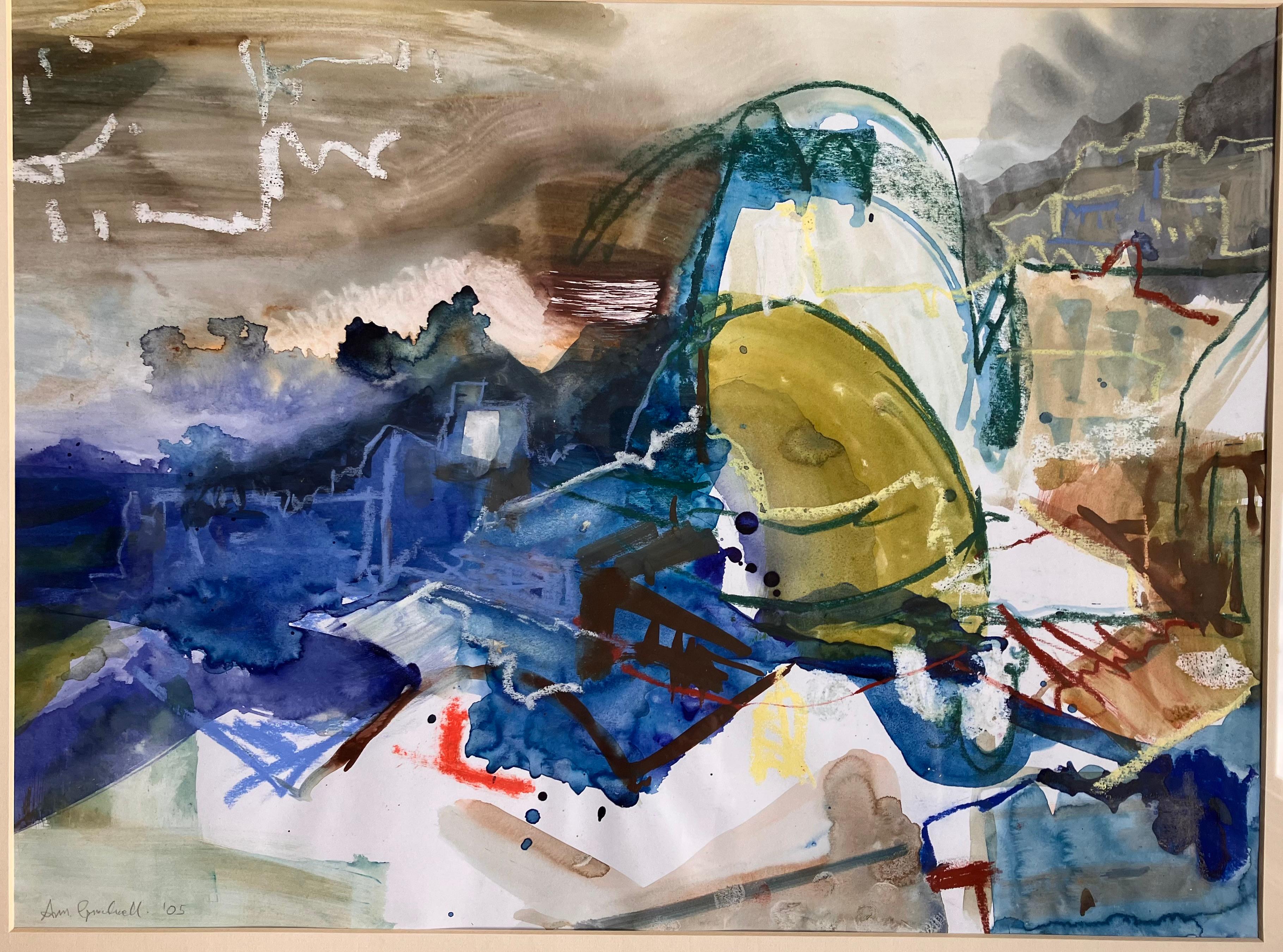 Tempesta notturna a Napoli. Quadro originale firmato  c 2005 - Painting di Andy Gradwell