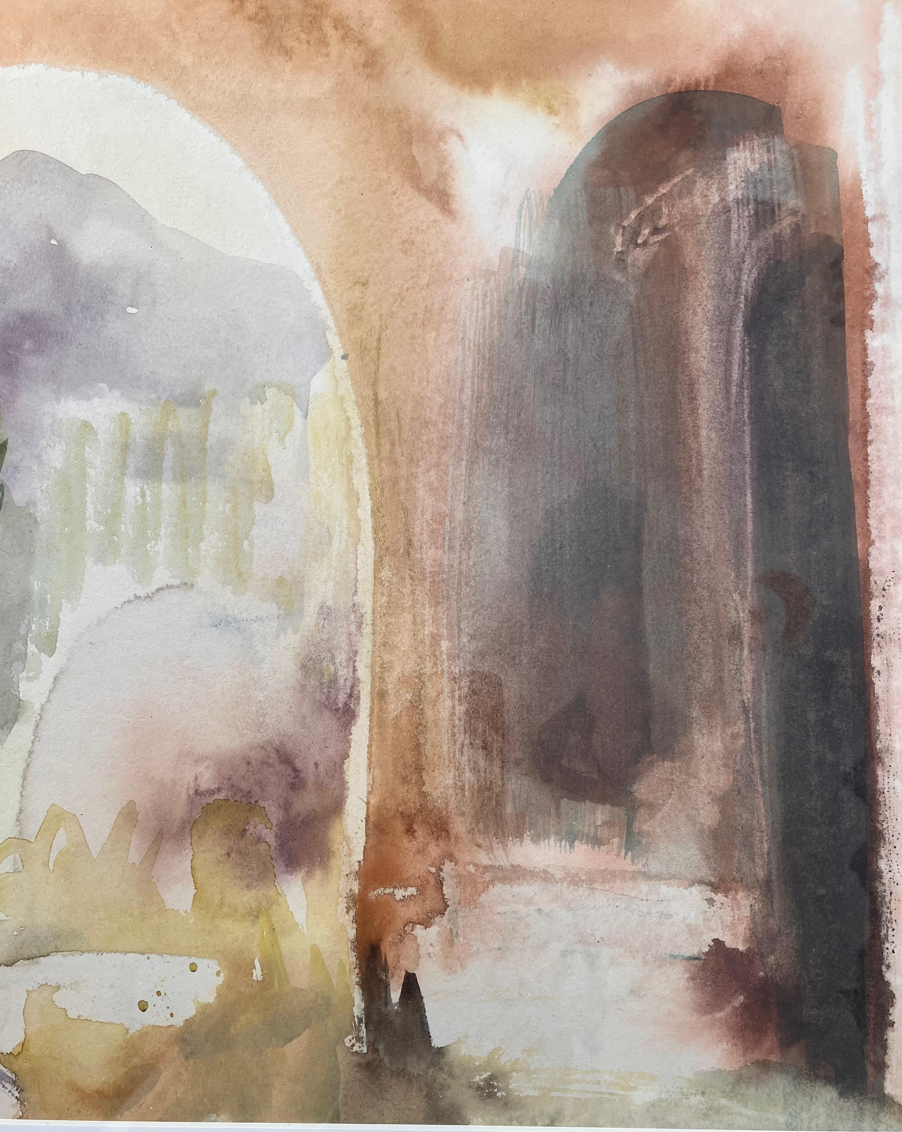 Pompeii, Licht und Schatten, signiertes Originalgemälde um 2005 (Impressionismus), Painting, von Andy Gradwell
