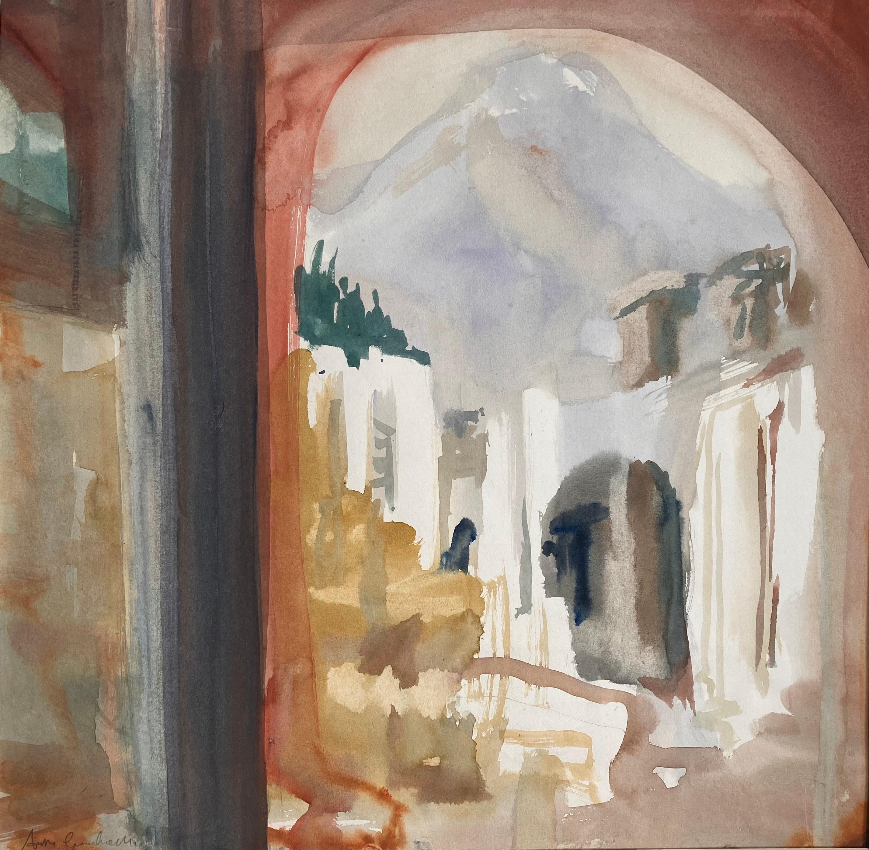 'Pompei' dipinto originale firmato del 2005 circa. - Painting di Andy Gradwell