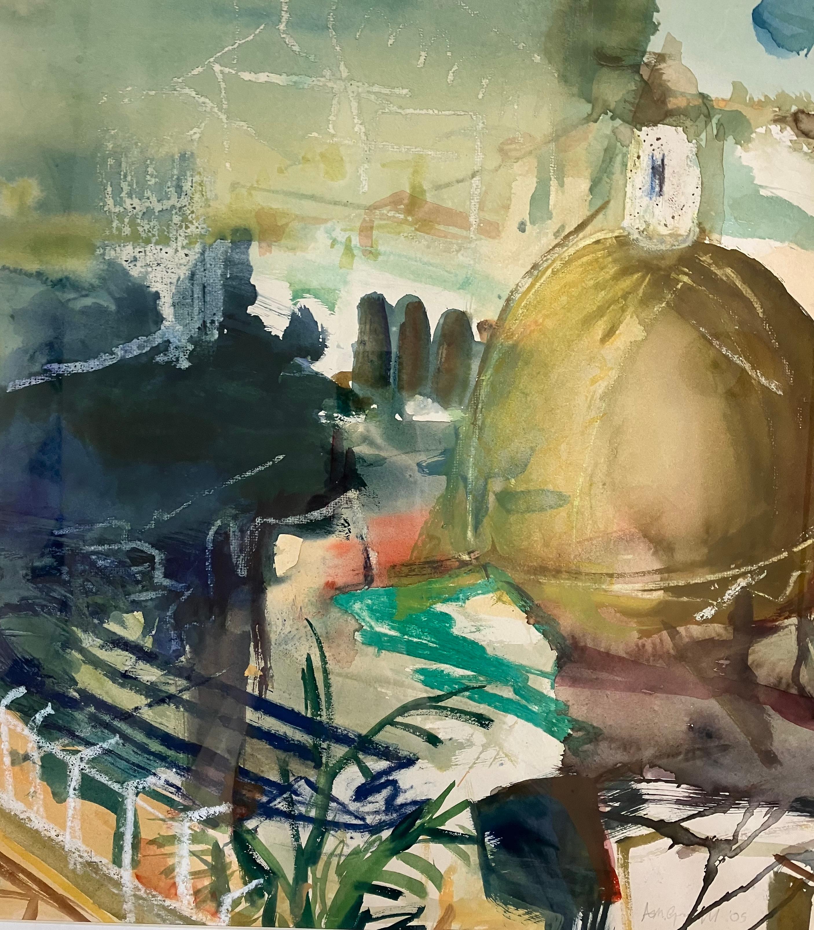 'Positano' dipinto originale a tecnica mista firmato c2005 - Painting Espressionista di Andy Gradwell