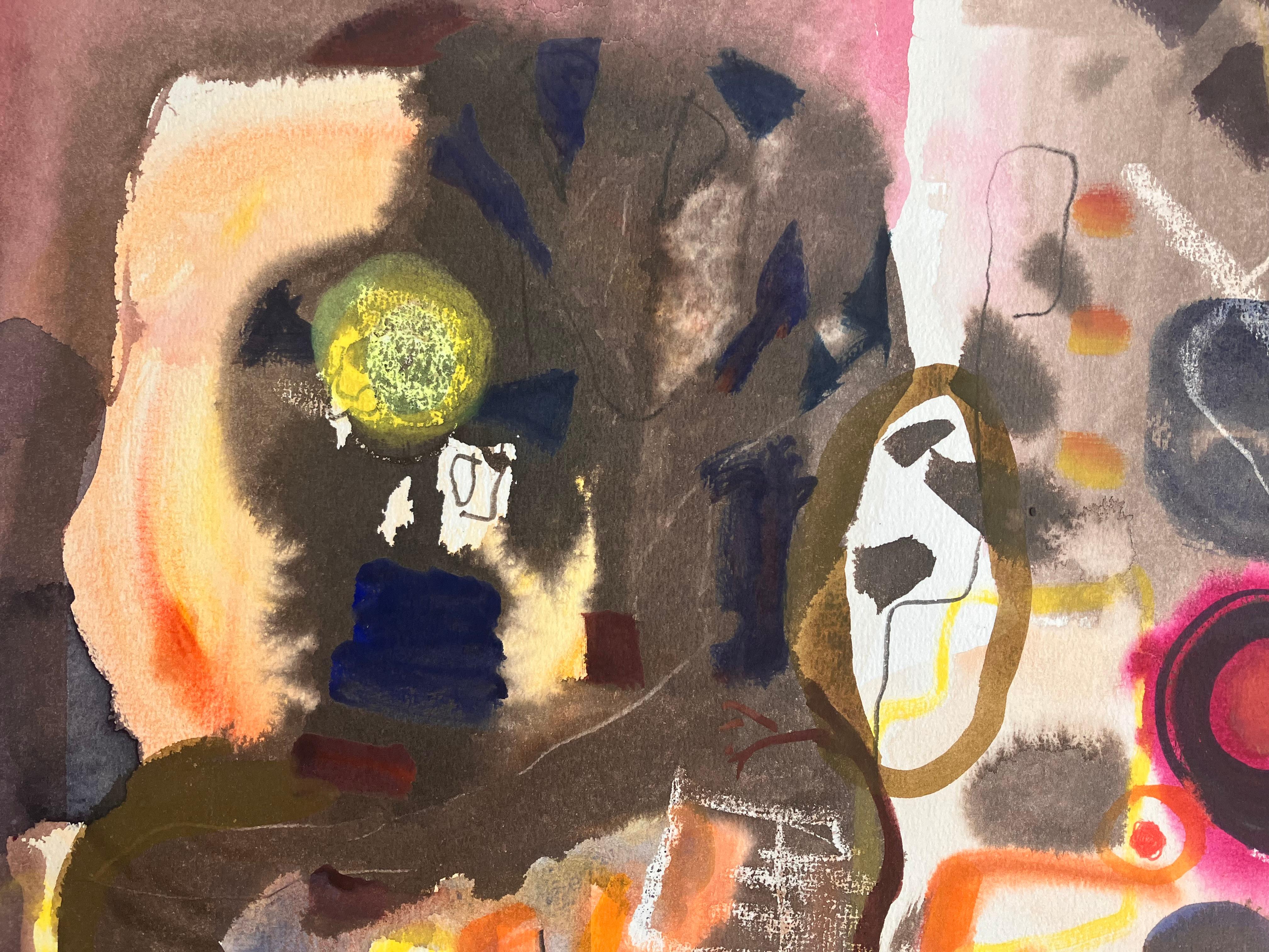 Ravello , Italy . Evening Scape of sights and sounds. Painted plein air in the Piazza. His manner is about recording the dimensions of colour and form  and their possibilities.  Gradwell goes beyond a recording of the visual topography and creates