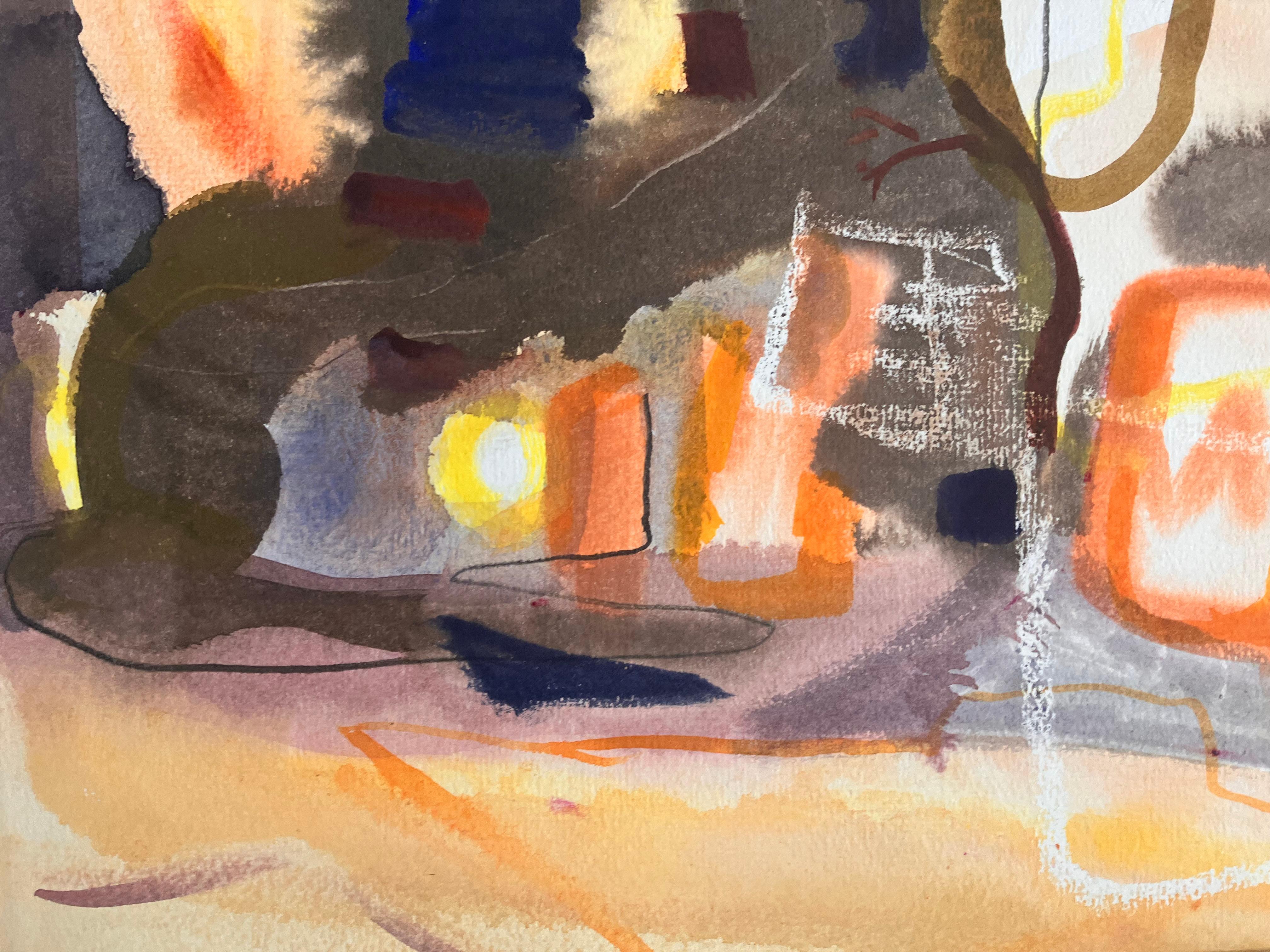 'Ravello Night' original mixed media painting circa 2005 .  signed original . For Sale 1
