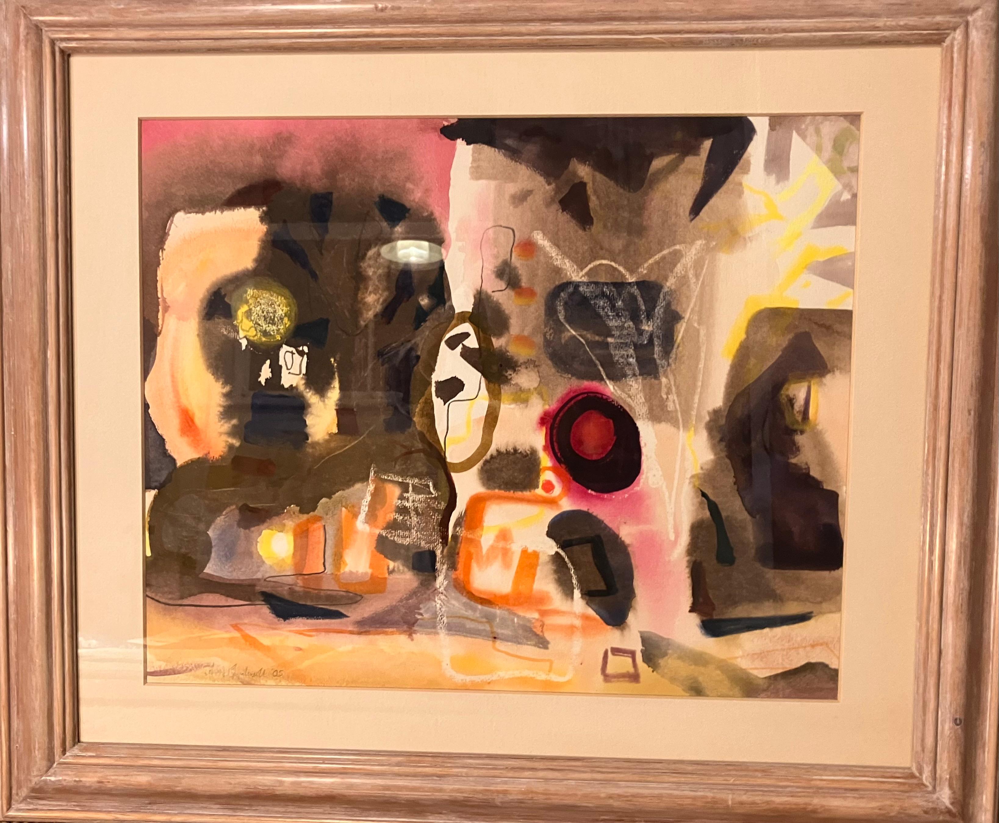 'Ravello Night' original mixed media painting circa 2005 .  signed original . For Sale 3