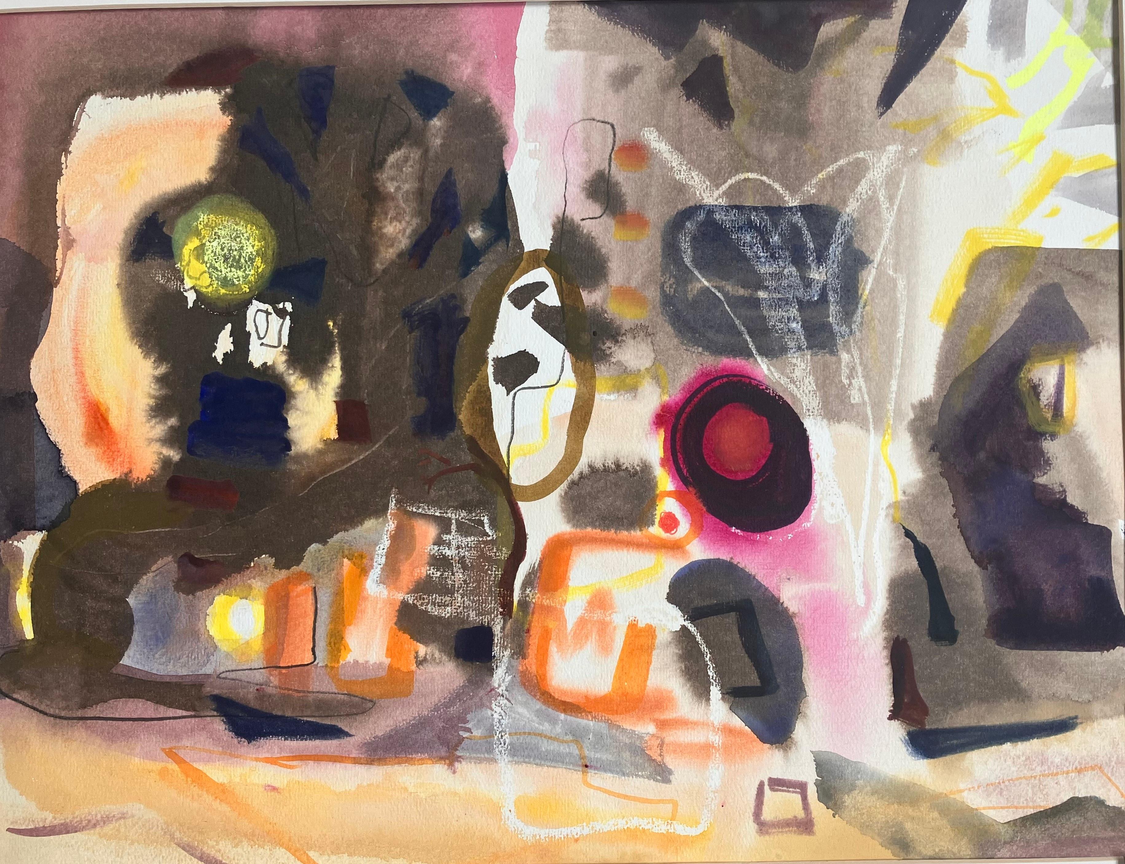 'Ravello Night' original mixed media painting circa 2005 .  signed original . - Painting by Andy Gradwell