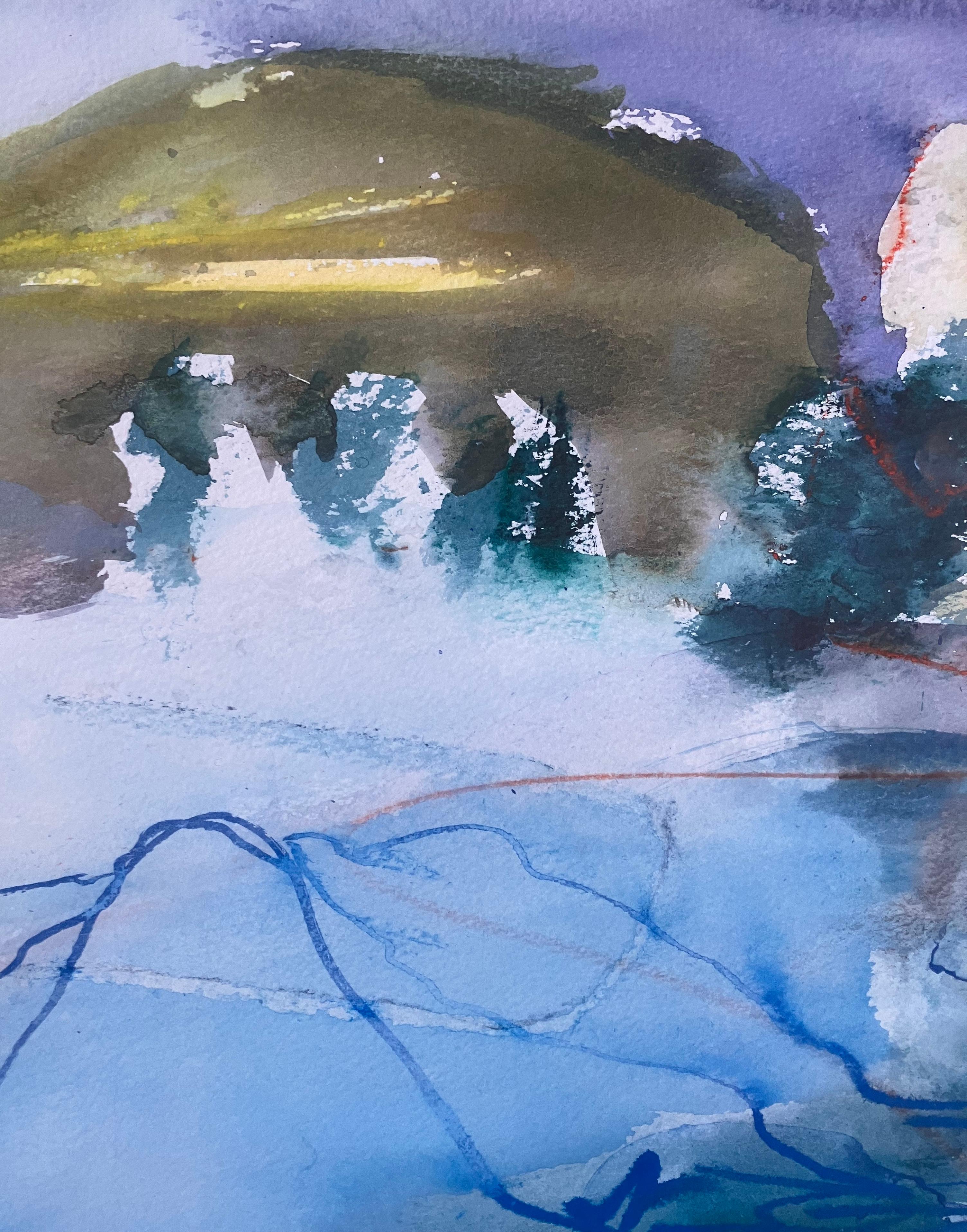 „Salisbury Plain“ Nr3 „  ,  Mixed-Media-Gemälde, Originalgemälde, signiert um 2010 (Expressionismus), Painting, von Andy Gradwell