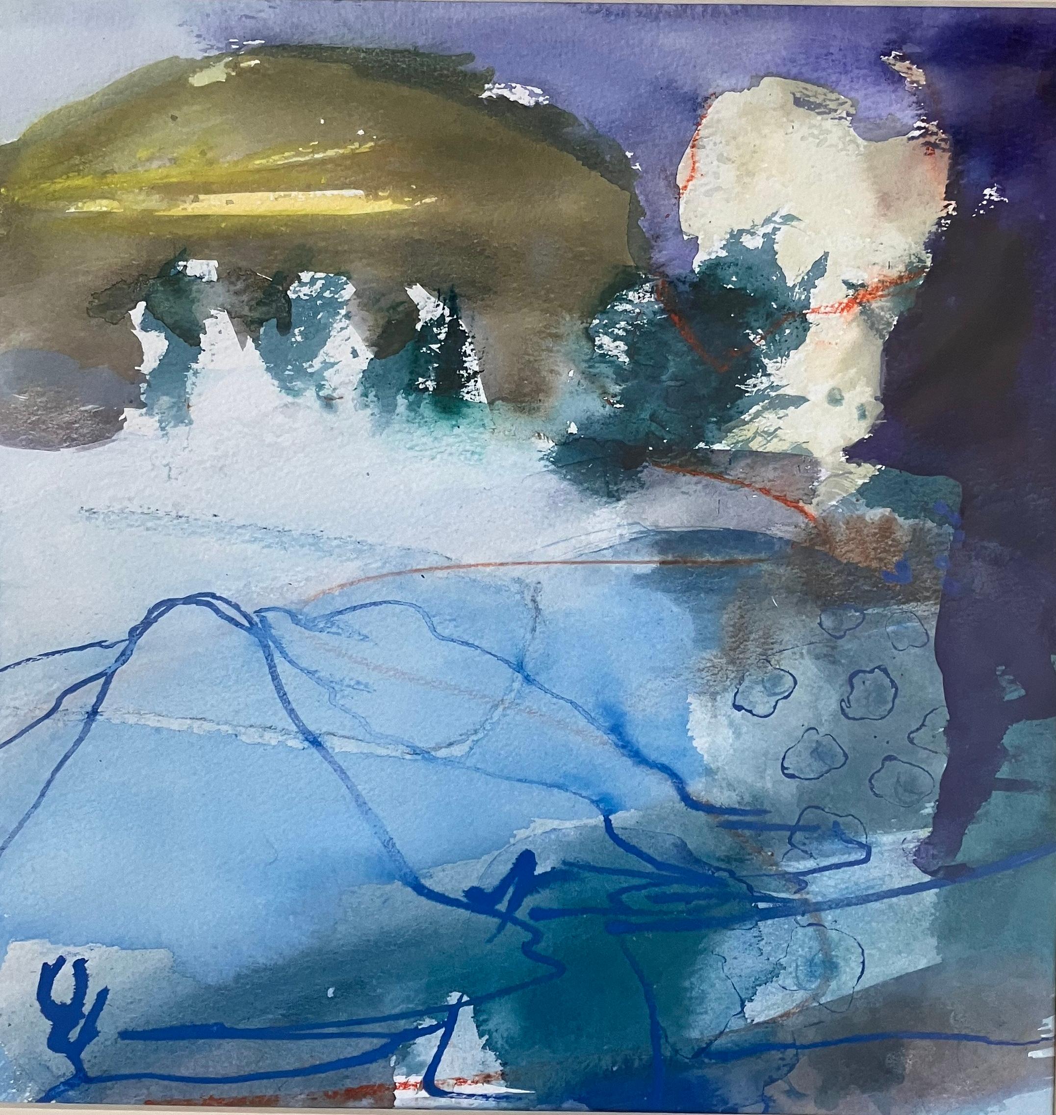 'Salisbury Plain' No3 '  ,  Mixed media, original painting signed c 2010 For Sale 1