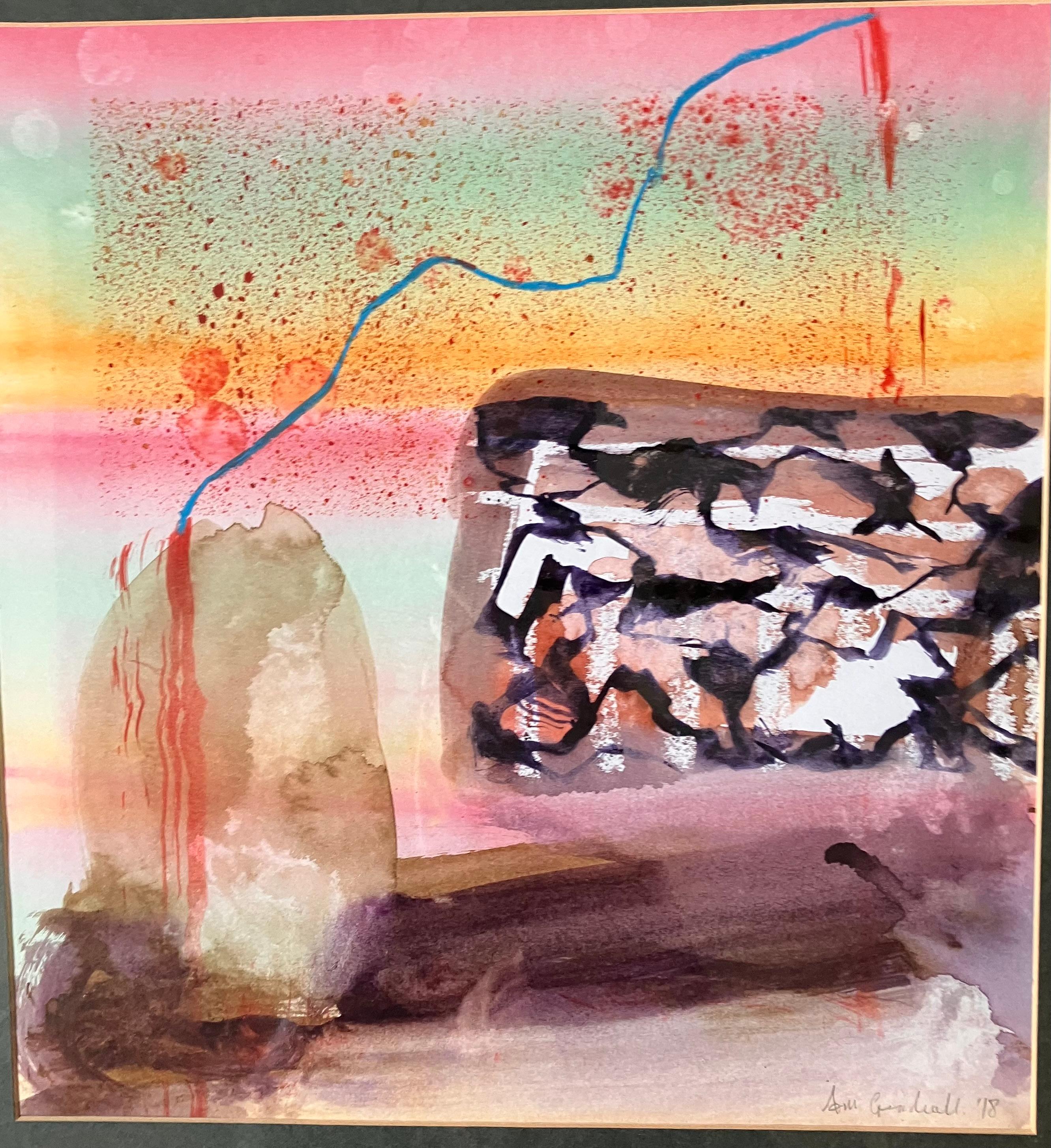 Cavalcata della pianura di Salisbury n. 3  Tecnica mista. Pittura originale firmata c 2019 - Painting di Andy Gradwell