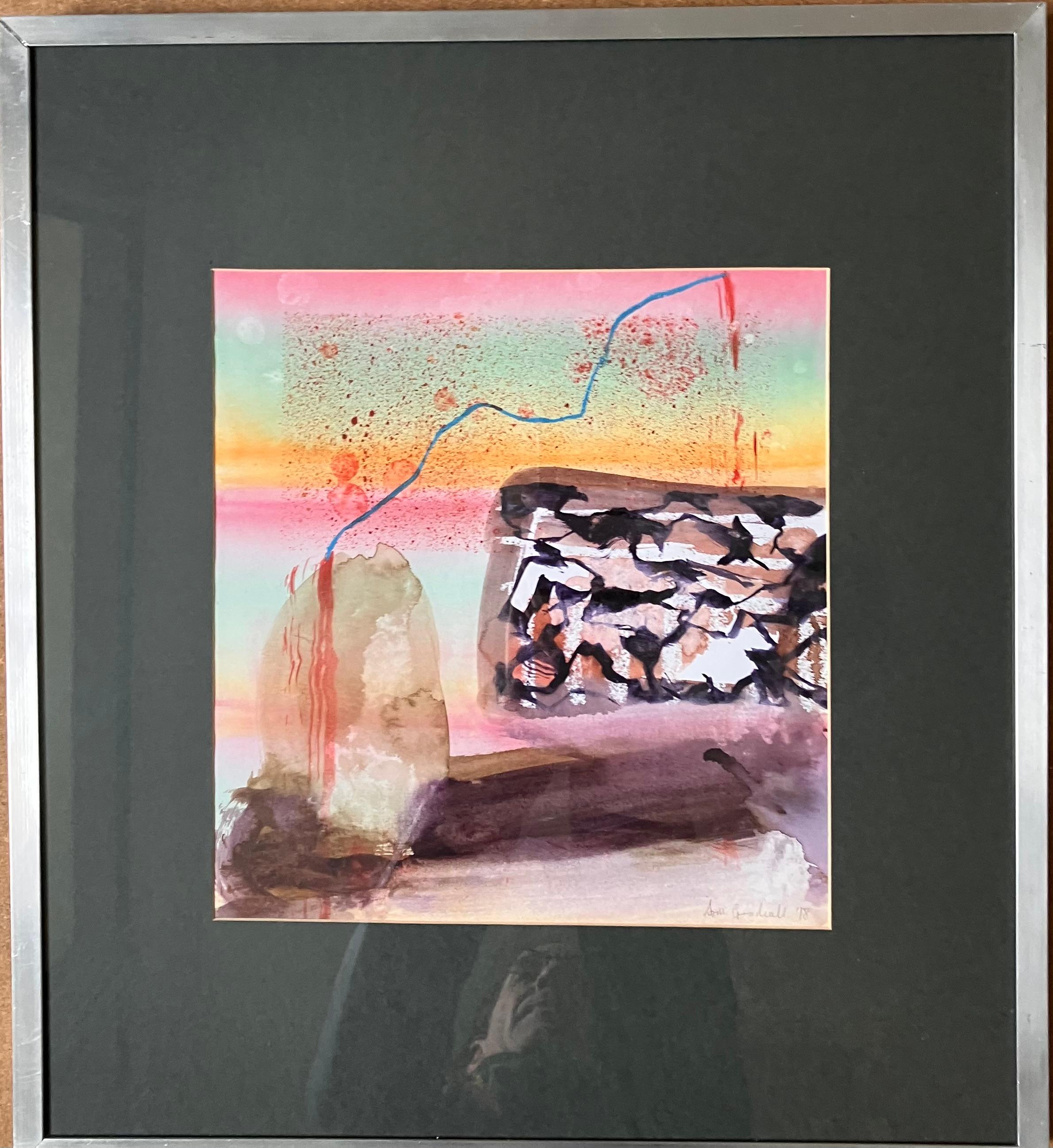 'Salisbury Plain Ride n° 3'  Médias mixtes. Peinture originale signée vers 2019