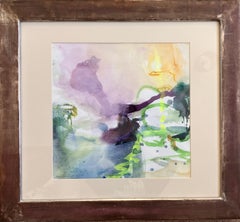 'Cala de Cerdeña, luz del atardecer' pintura original c2003 firmada