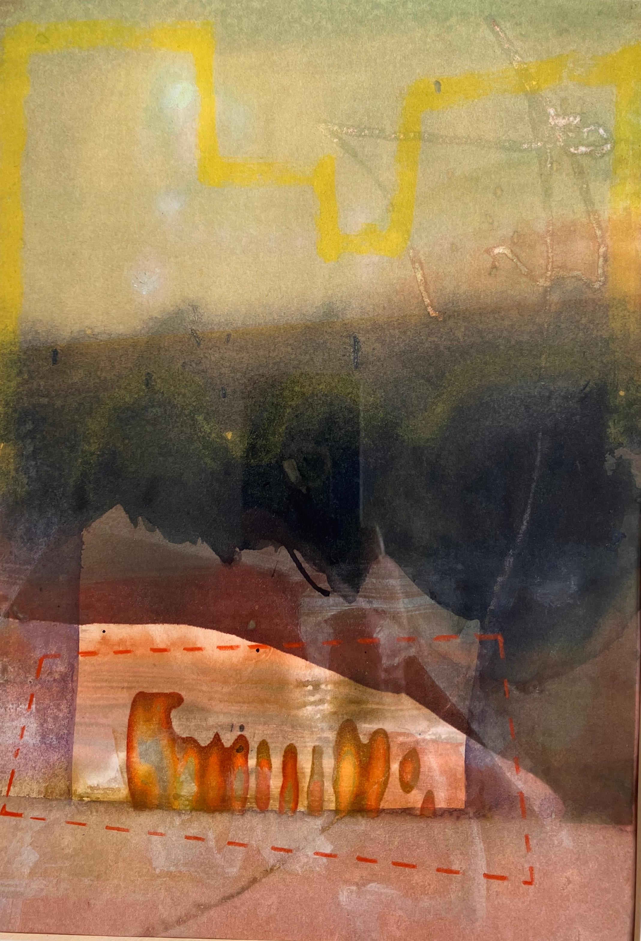 'Solstice, Stonehenge' c 2012, Original signed work in mixed media - Painting by Andy Gradwell