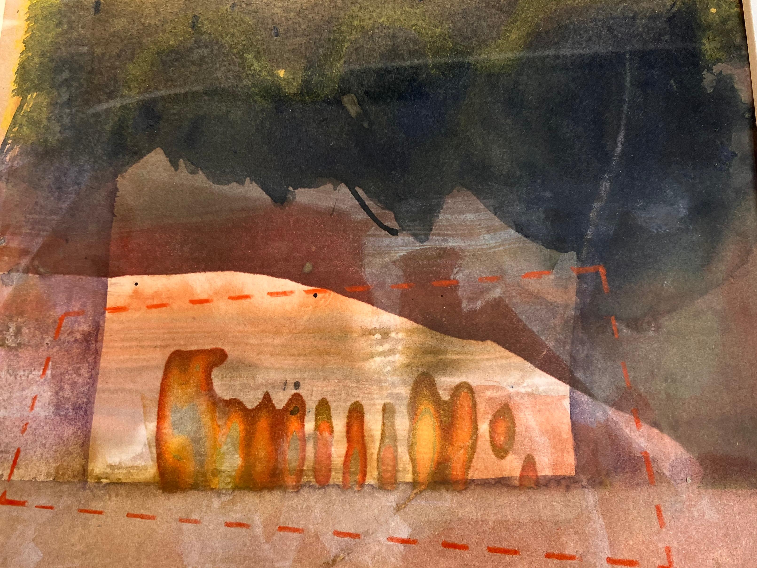 'Solstice, Stonehenge' c 2012, Original signed work in mixed media - Modern Painting by Andy Gradwell
