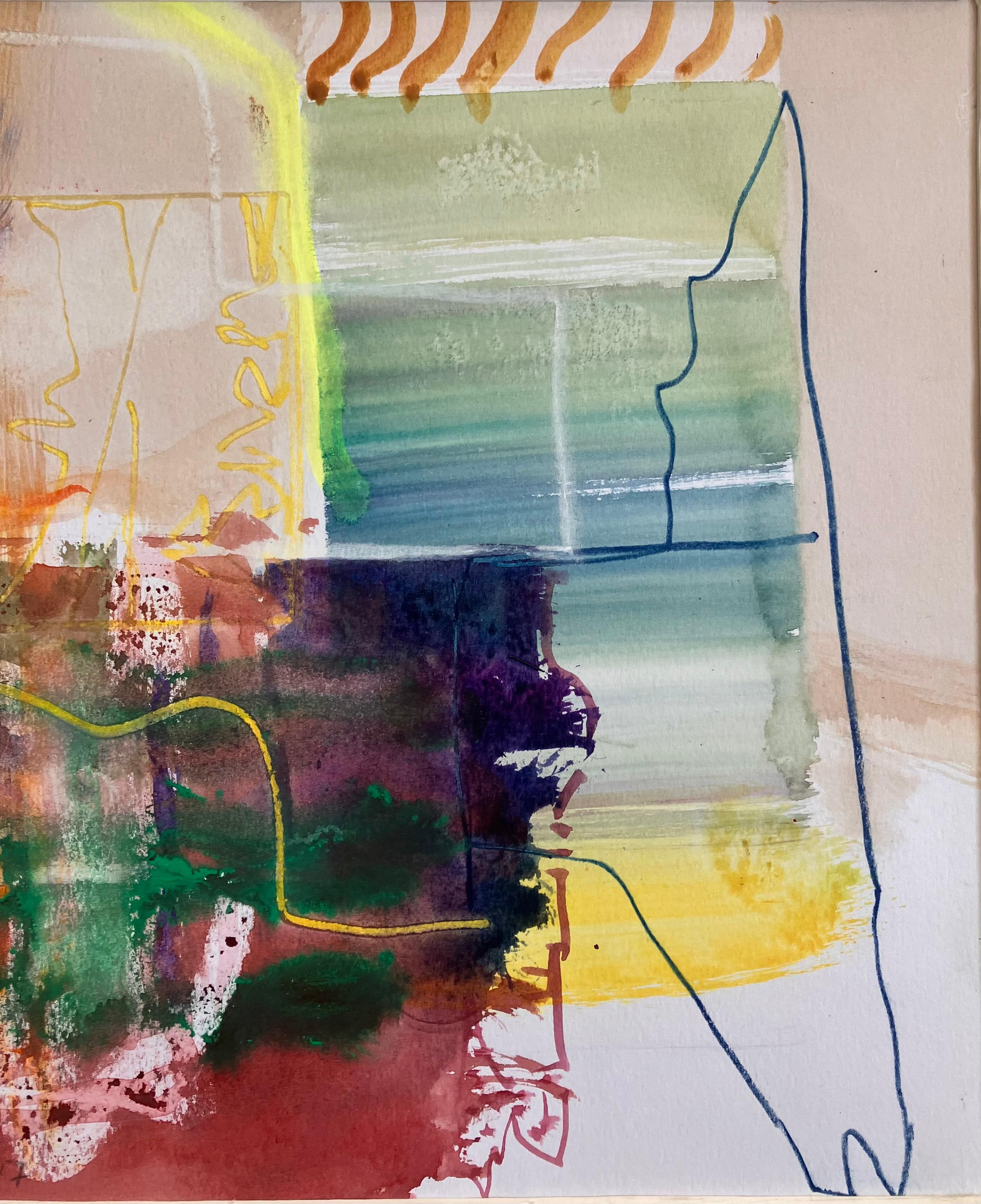 'La porta della foresta'. pittura a tecnica mista originale firmata c2017 - Abstract Painting Grigio di Andy Gradwell