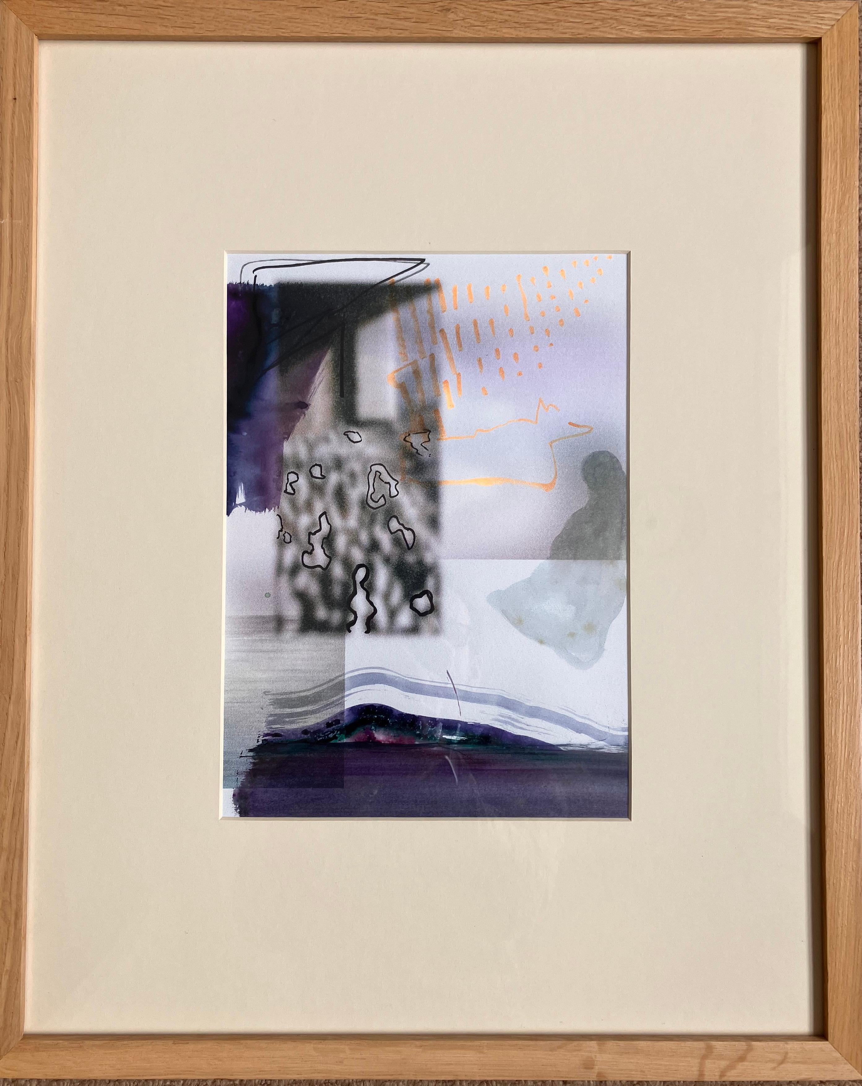 Andy Gradwell Abstract Painting – „Under the Bridge“, originales Gemälde in Mischtechnik, signiert um 2004