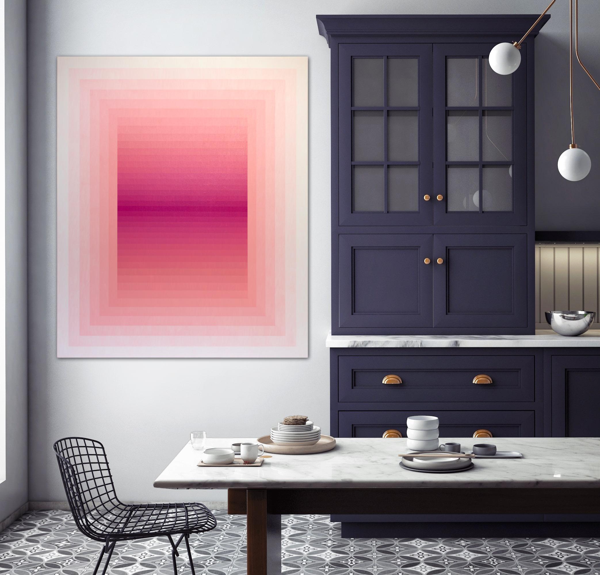 Adjusted Light (Magenta) - Abstract Geometric Mixed Media Art by Andy Harwood